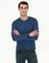 İndigo Regular Fit Bisiklet Yaka Yün Karışımlı Basic Triko Kazak