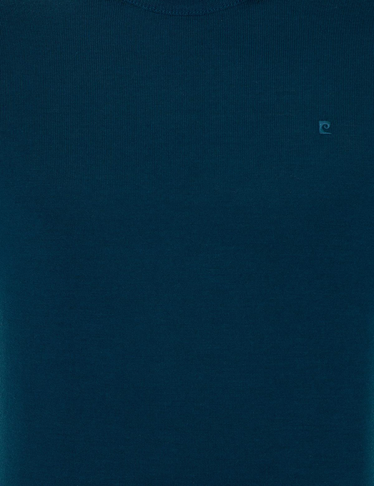 Petrol Regular Fit Bisiklet Yaka Yün Karışımlı Basic Triko Kazak - 50237703147
