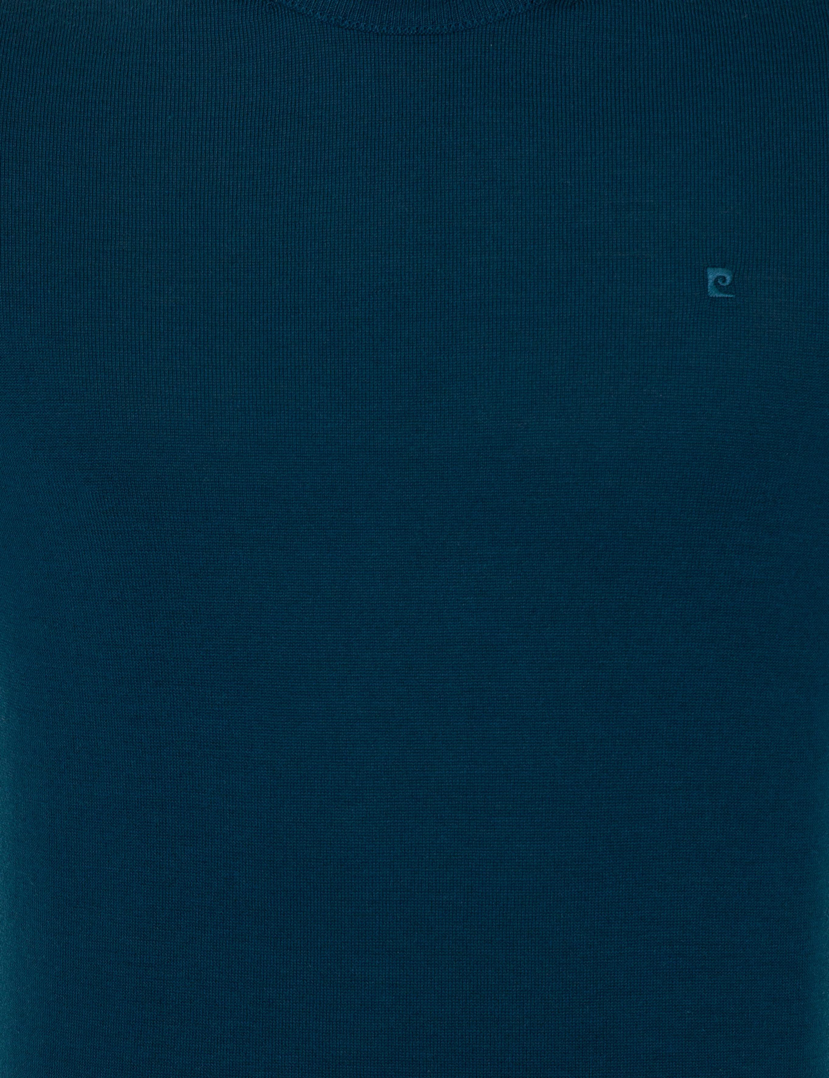 Petrol Regular Fit Bisiklet Yaka Yün Karışımlı Basic Triko Kazak