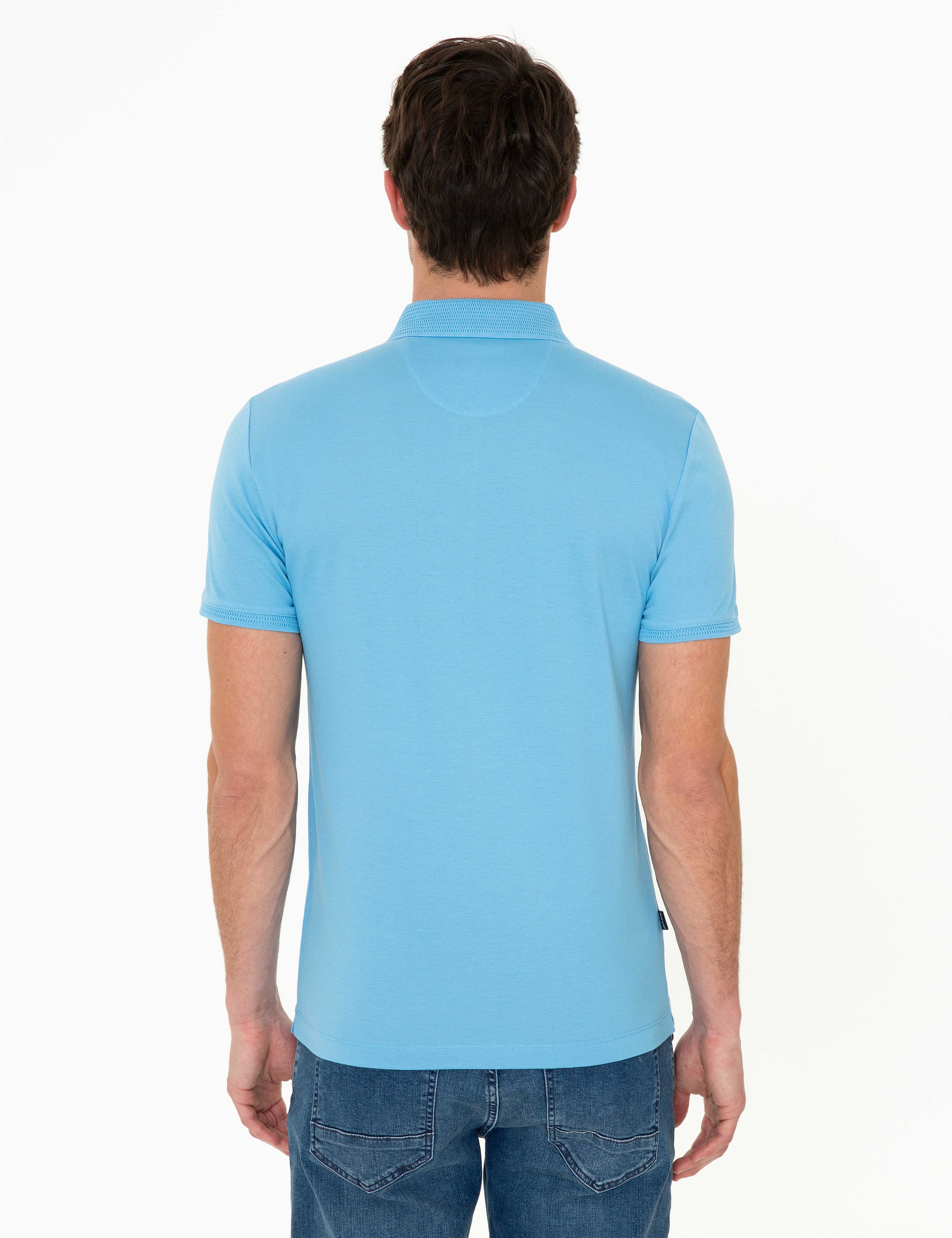 Mavi Slim Fit %100 Pamuk Düğmeli Düğmeli Polo Yaka Merserize Basic Tişört - Image 4
