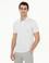 Açık Gri Slim Fit Polo Yaka Merserize Tişört