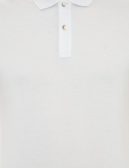 Açık Gri Slim Fit Polo Yaka Merserize Tişört - 50249879058