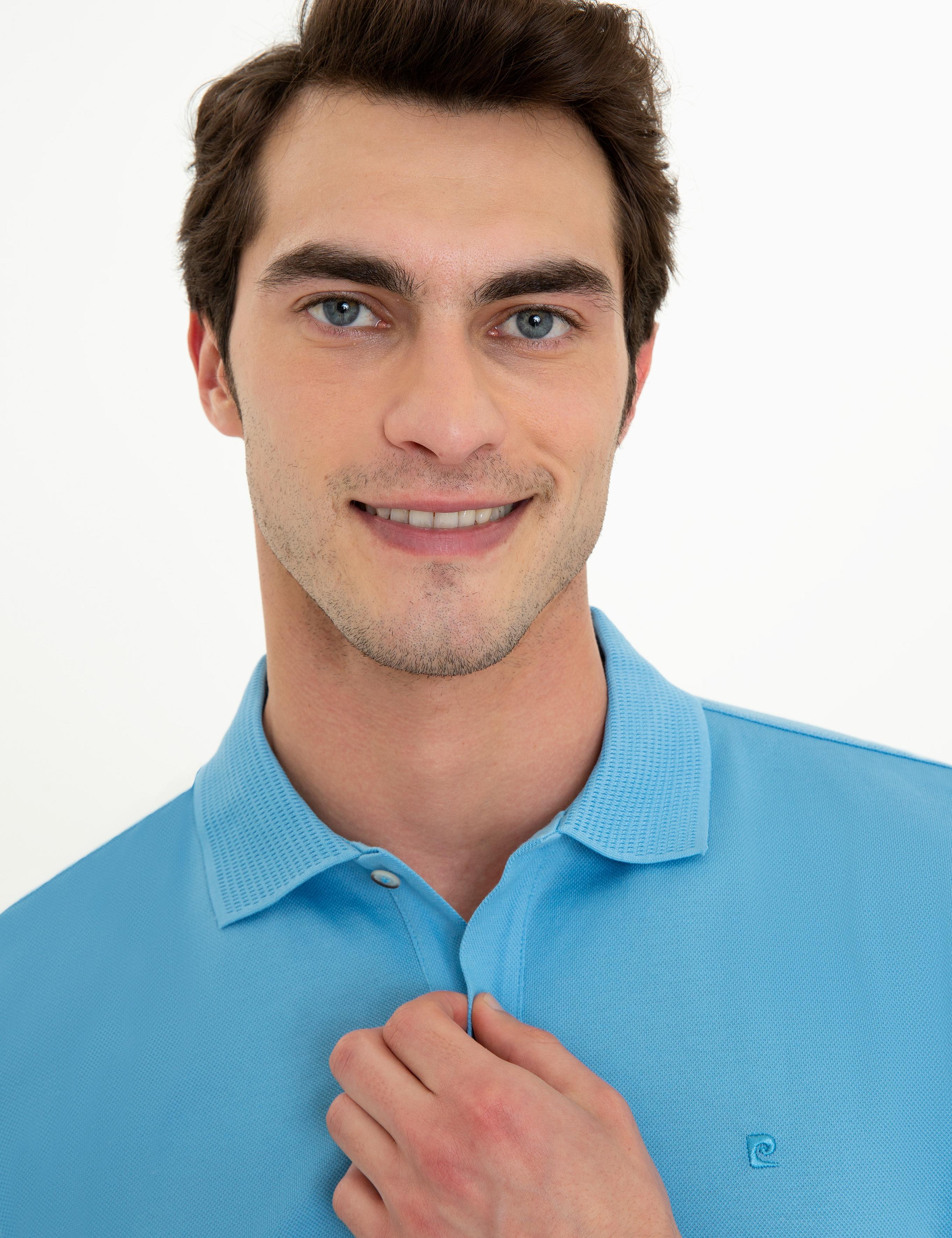 Mavi Slim Fit Polo Yaka Merserize Tişört