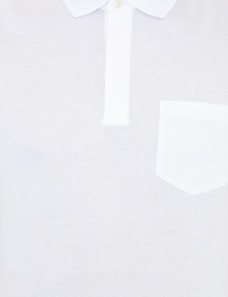 Beyaz Regular Fit Polo Yaka Merserize Tişört - 50249893027