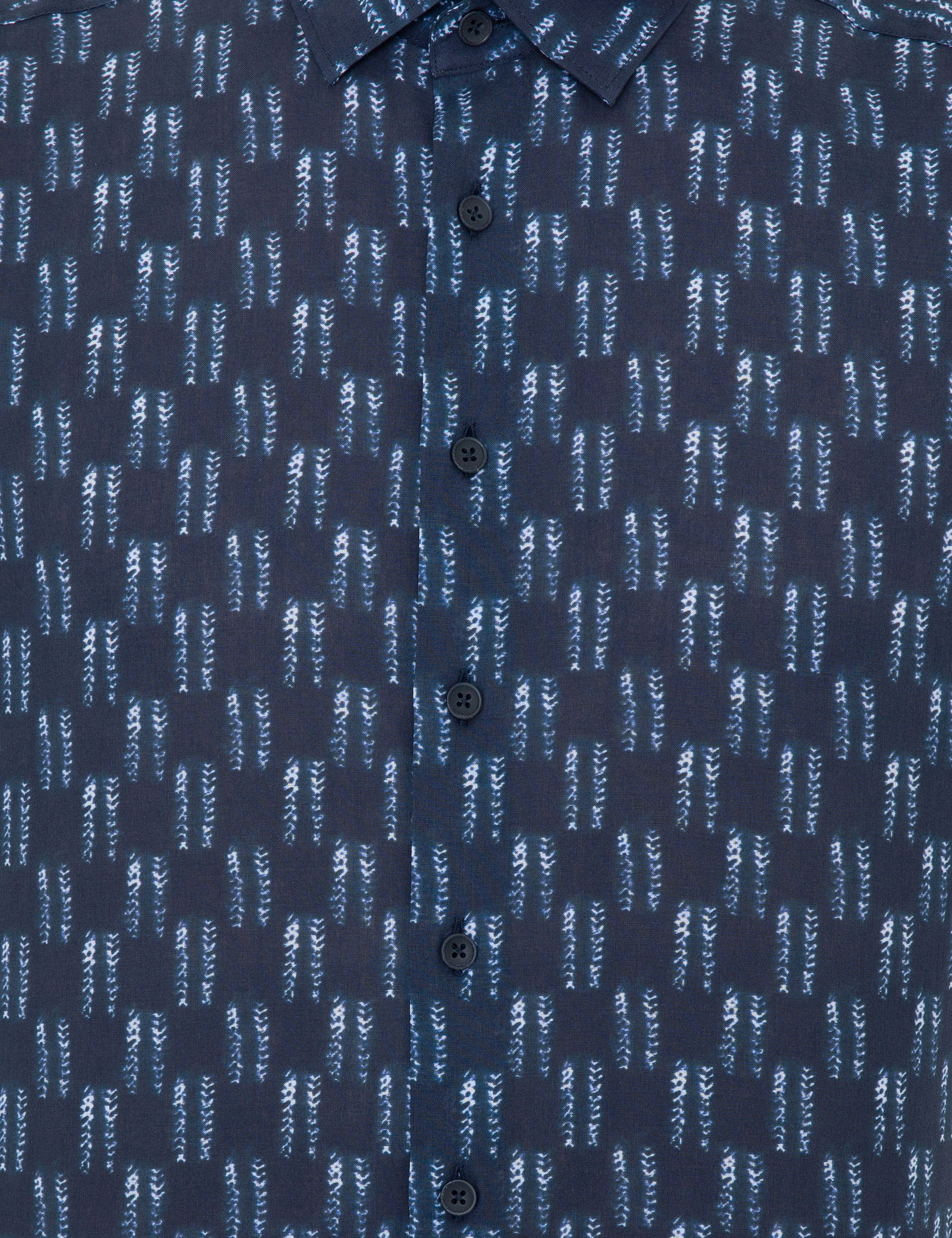 Lacivert Regular Fit Kısa Kollu Gömlek - Image 6