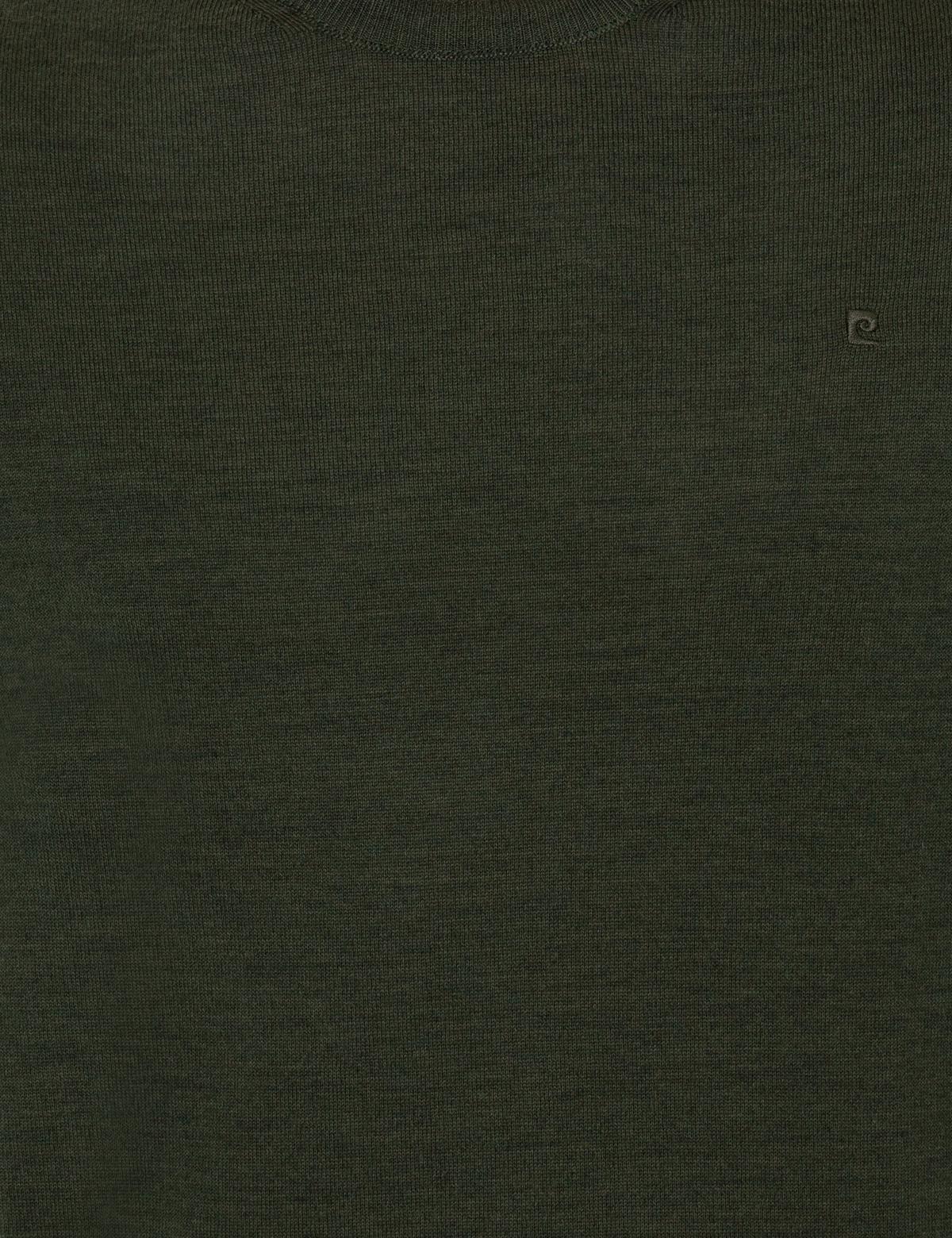 Yeşil Regular Fit Basic Triko Kazak - 50237703133