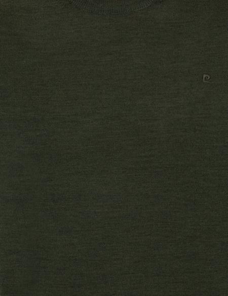 Yeşil Regular Fit Basic Triko Kazak - 50237703133