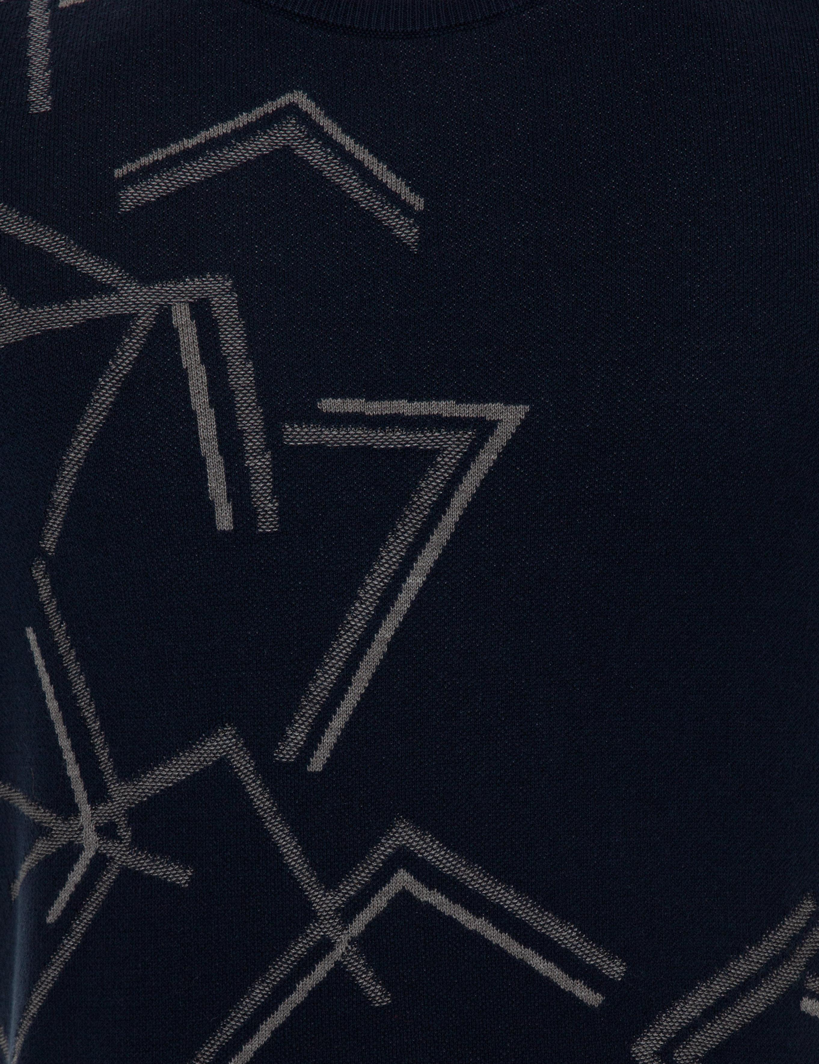 Lacivert Slim Fit Bisiklet Yaka Triko Kazak