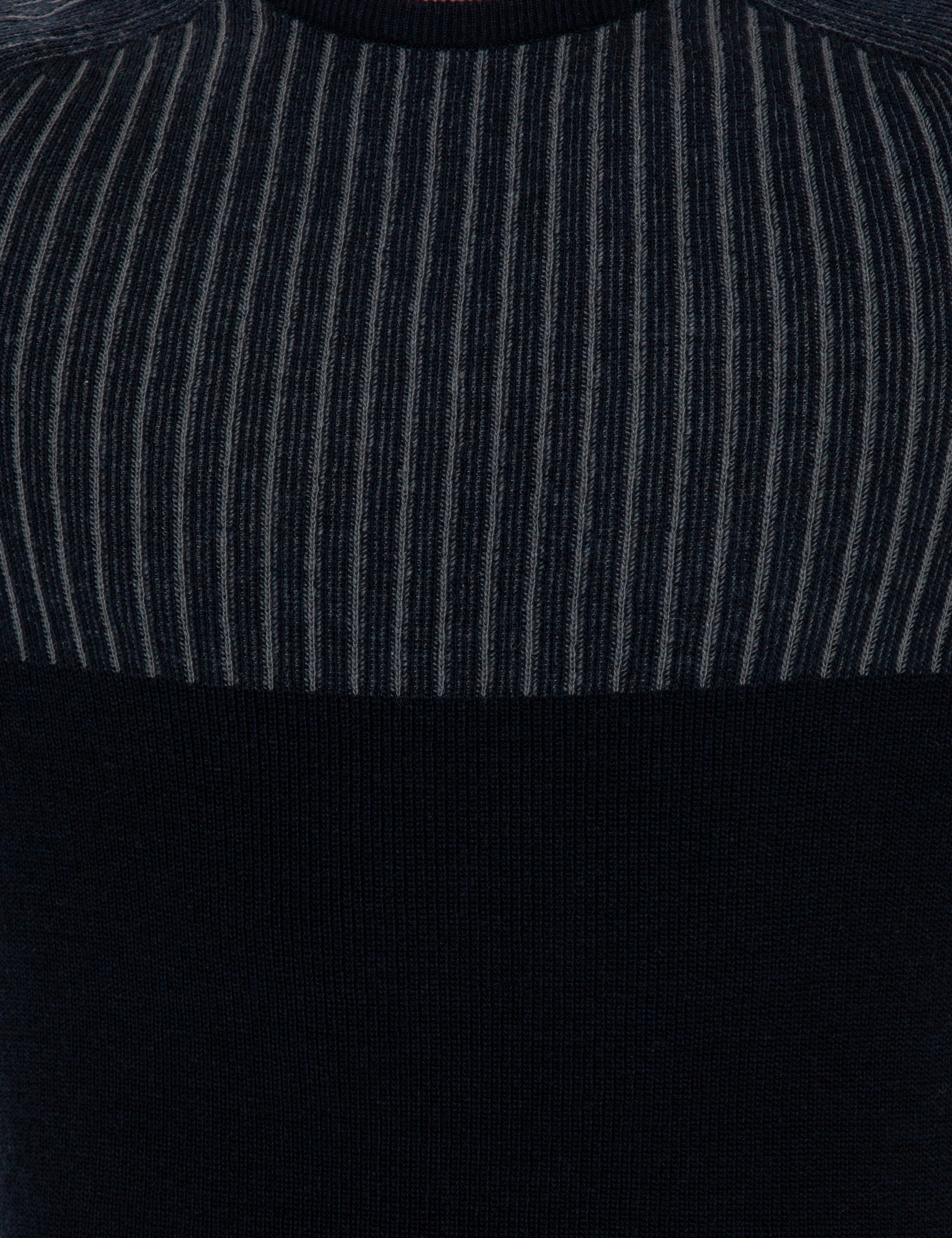Lacivert Slim Fit Bisiklet Yaka Yün Karışımlı Triko Kazak - Image 6