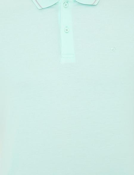 Açık Yeşil Slim Fit Polo Yaka Basic Tişört - 50252448155