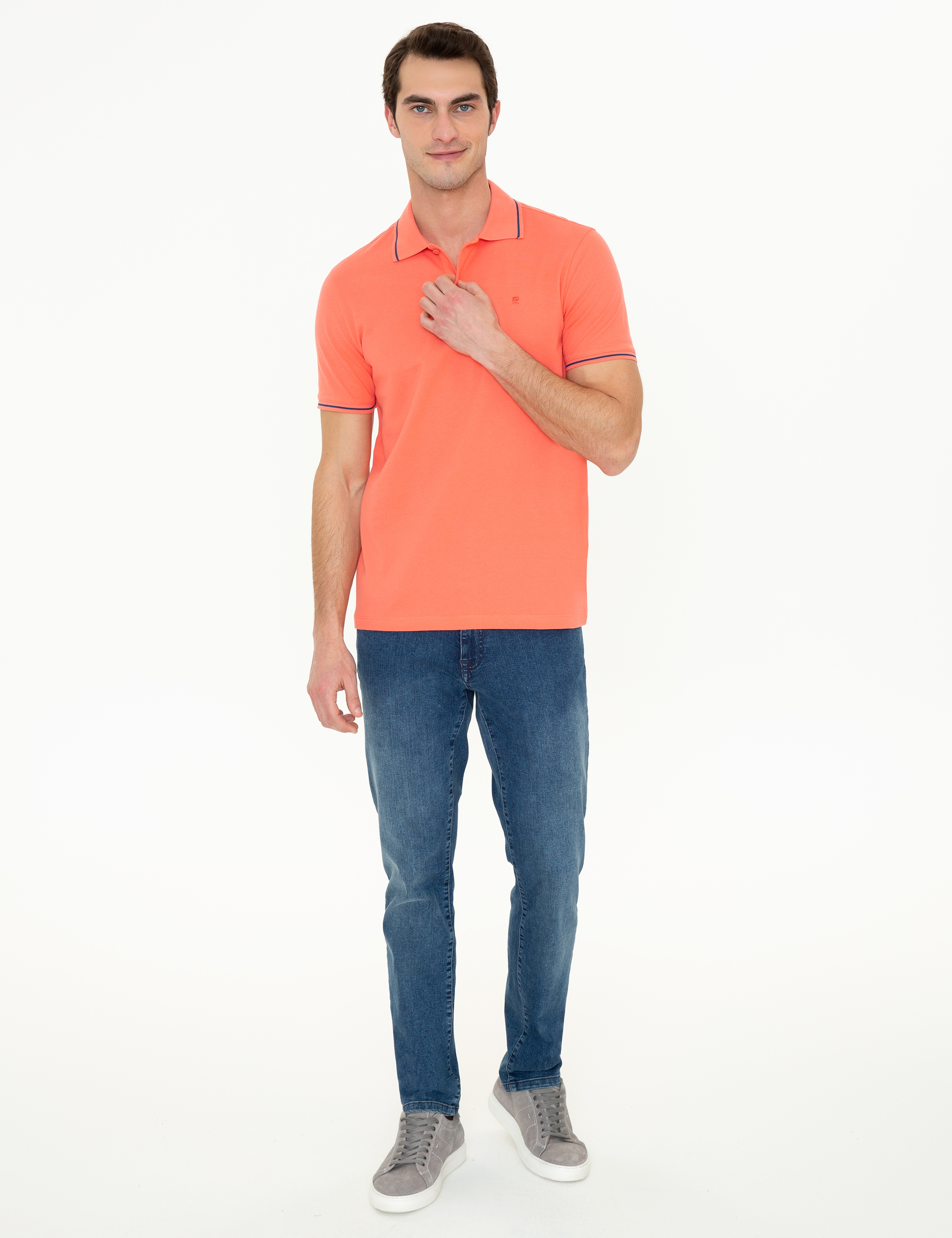 Somon Slim Fit Polo Yaka Basic Tişört - Image 5