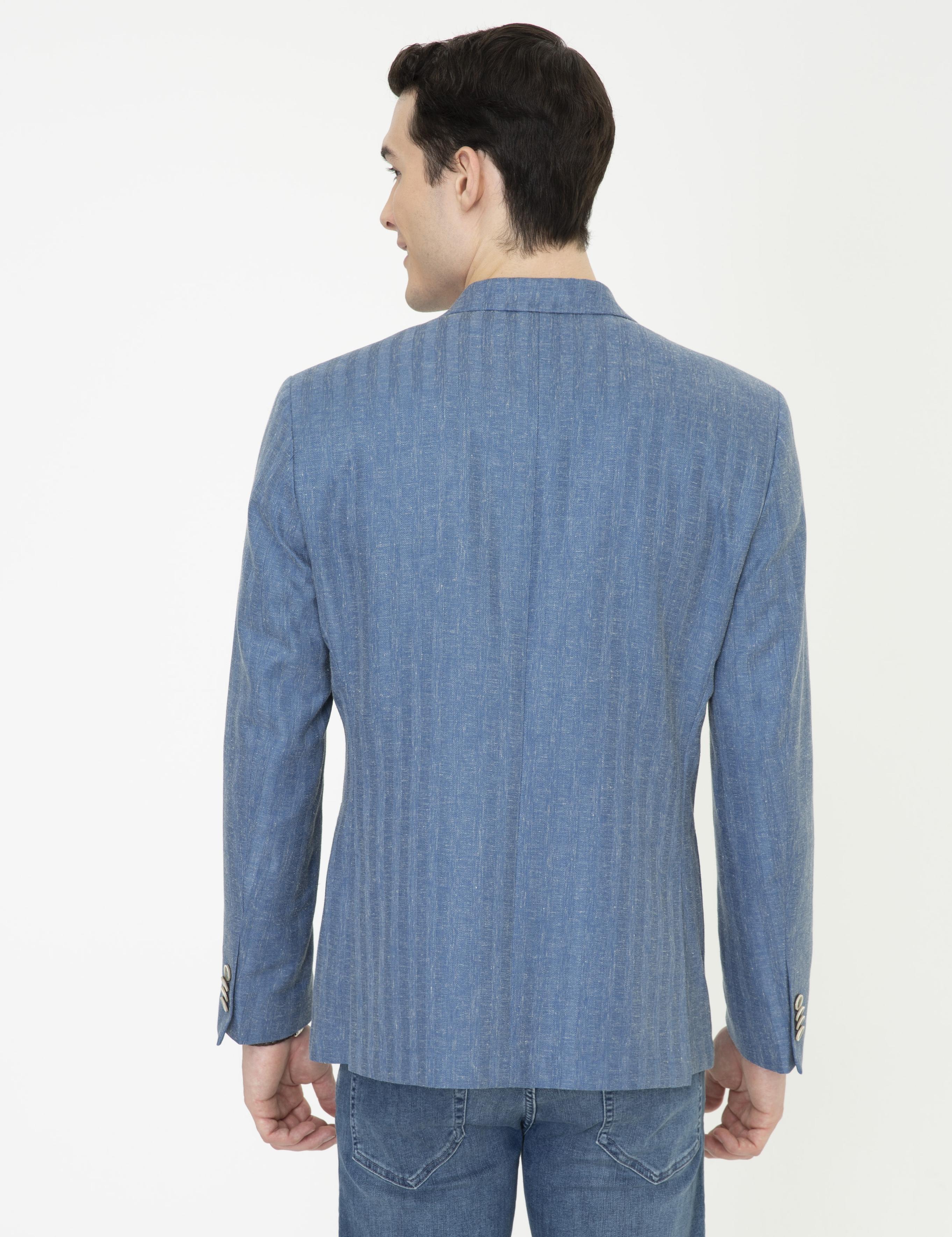 Koyu Mavi Slim Fit Ceket