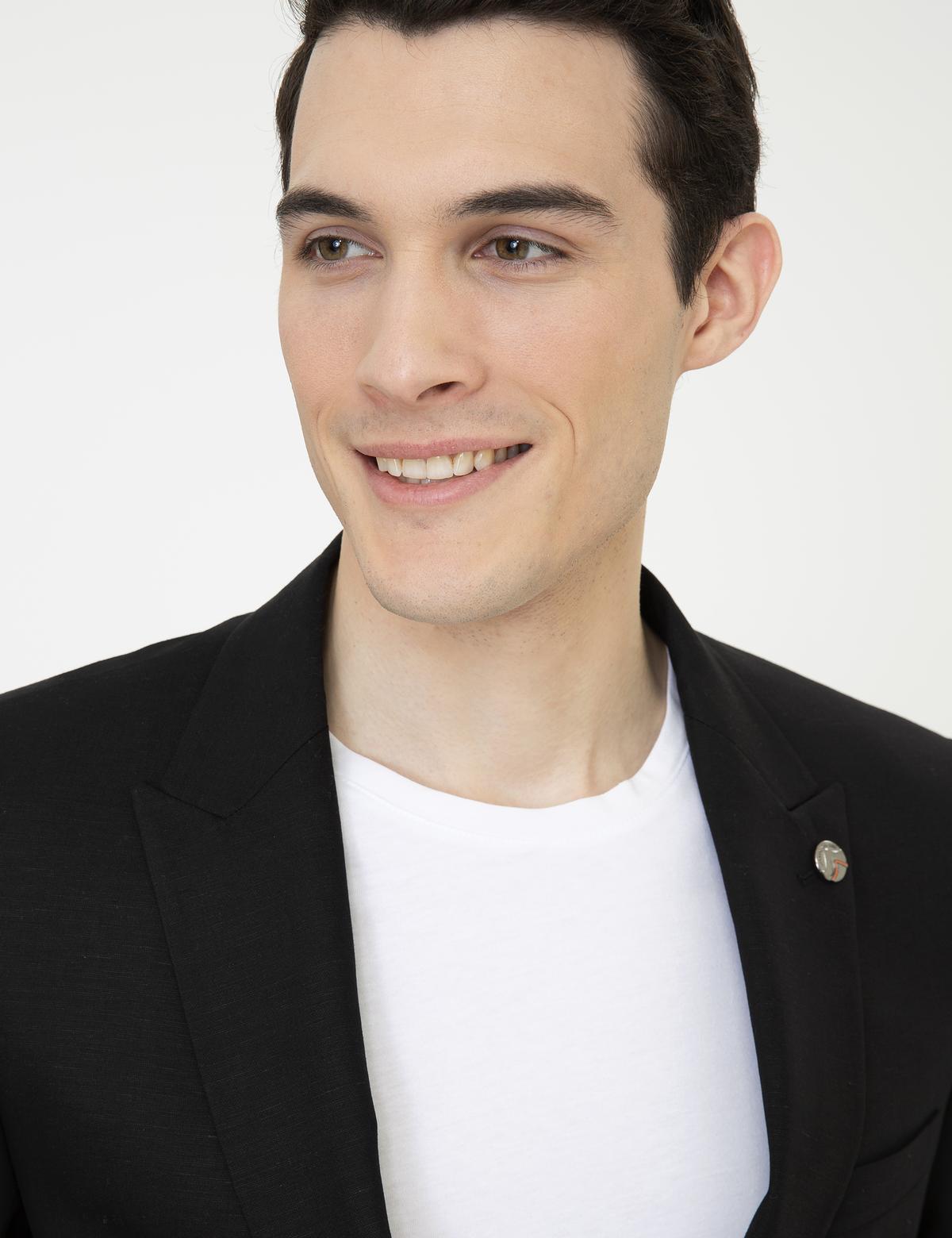 Siyah Ex. Slim Fit Ceket - 50247497080