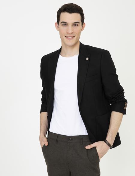 Siyah Ex. Slim Fit Ceket - 50247497080