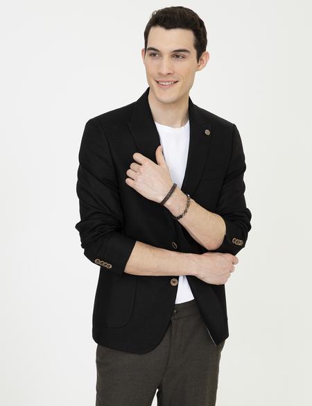 Siyah Ex. Slim Fit Ceket - 50247497080