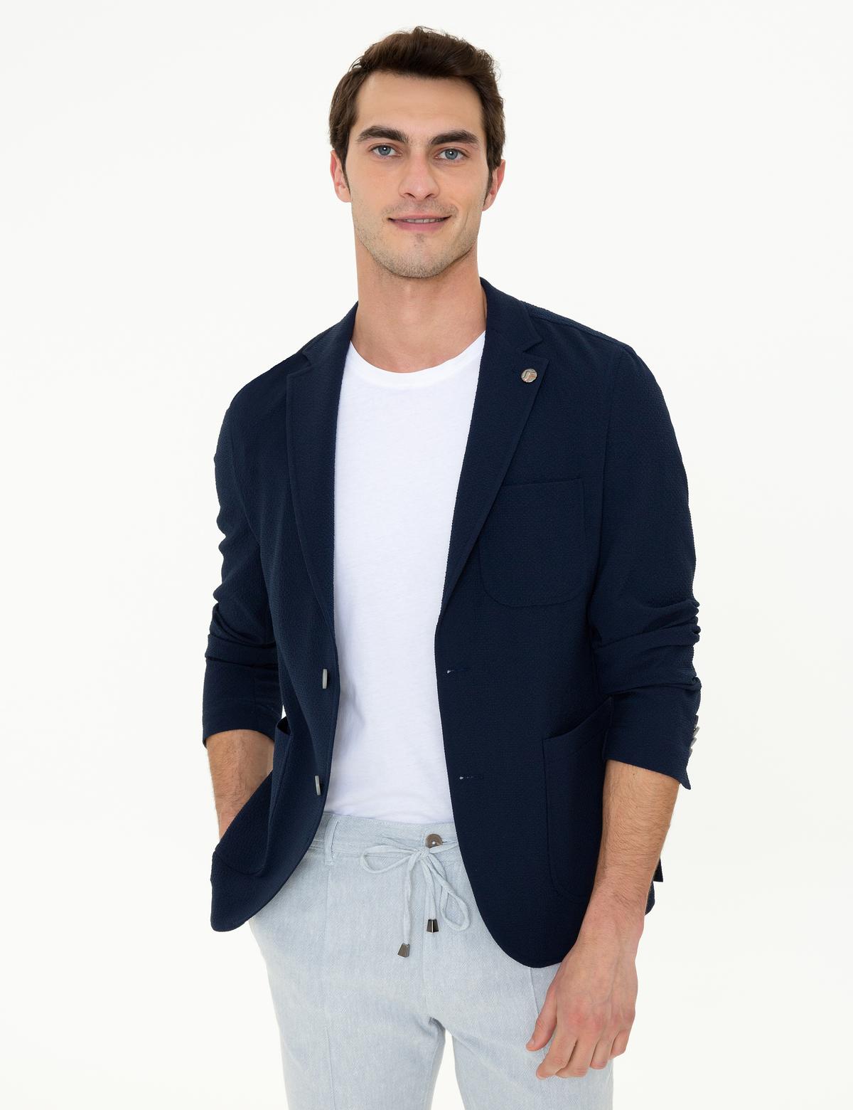 Lacivert Ex. Slim Fit Ceket - 50247506005