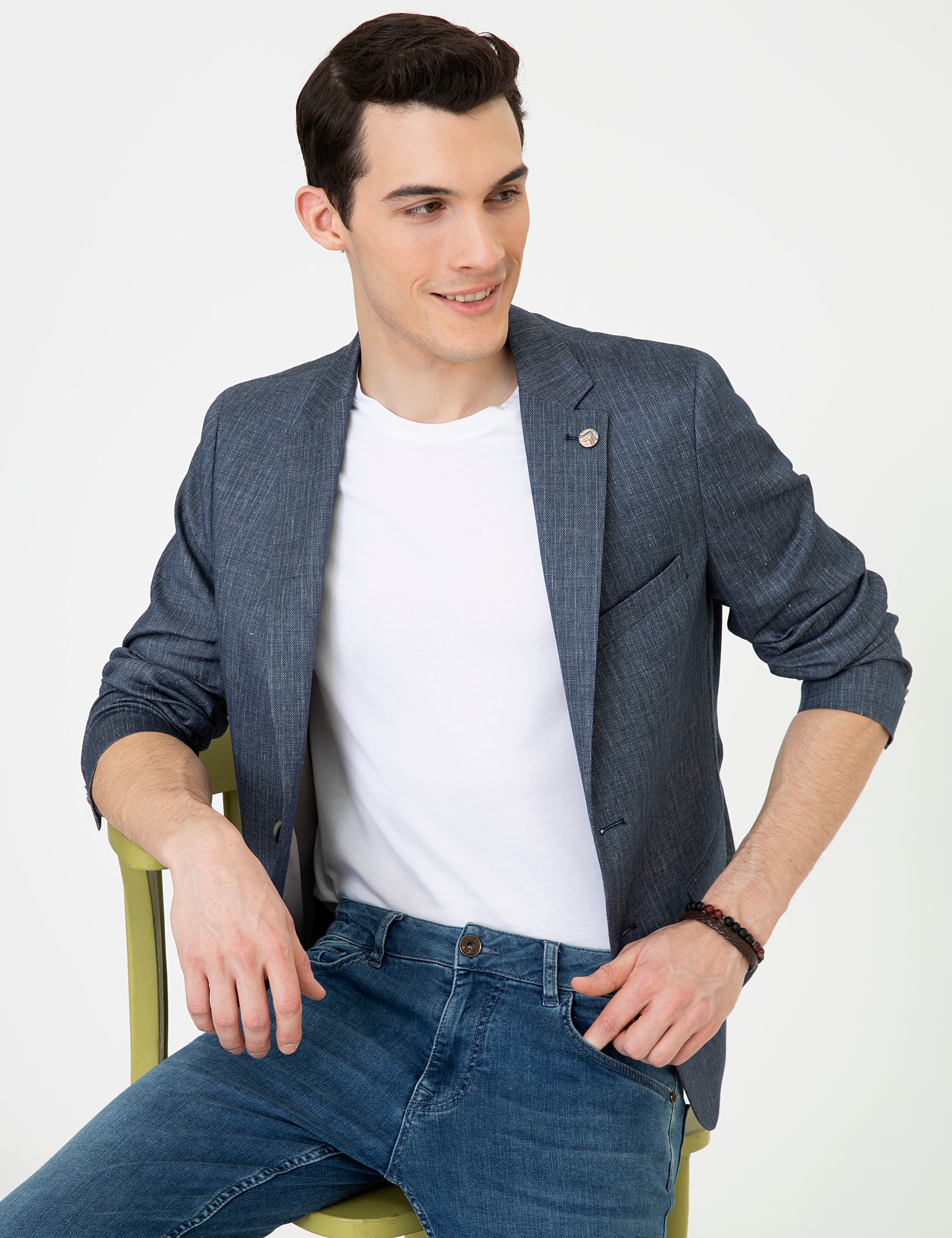 Lacivert Ex. Slim Fit Ceket - Image 1