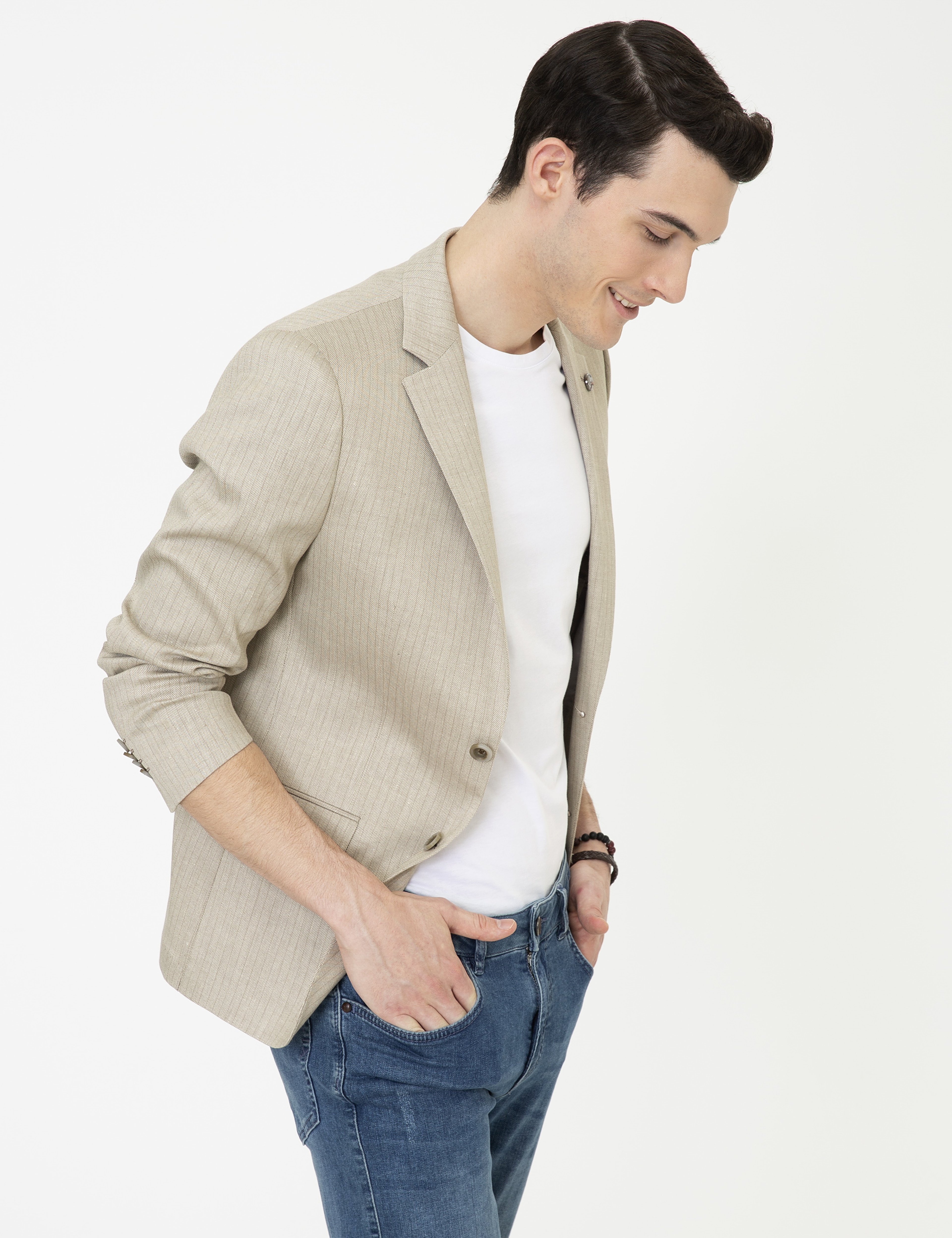 Açık Kahverengi Ex. Slim Fit Ceket