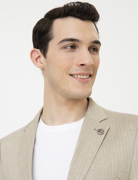 Açık Kahverengi Ex. Slim Fit Ceket - 50247598047