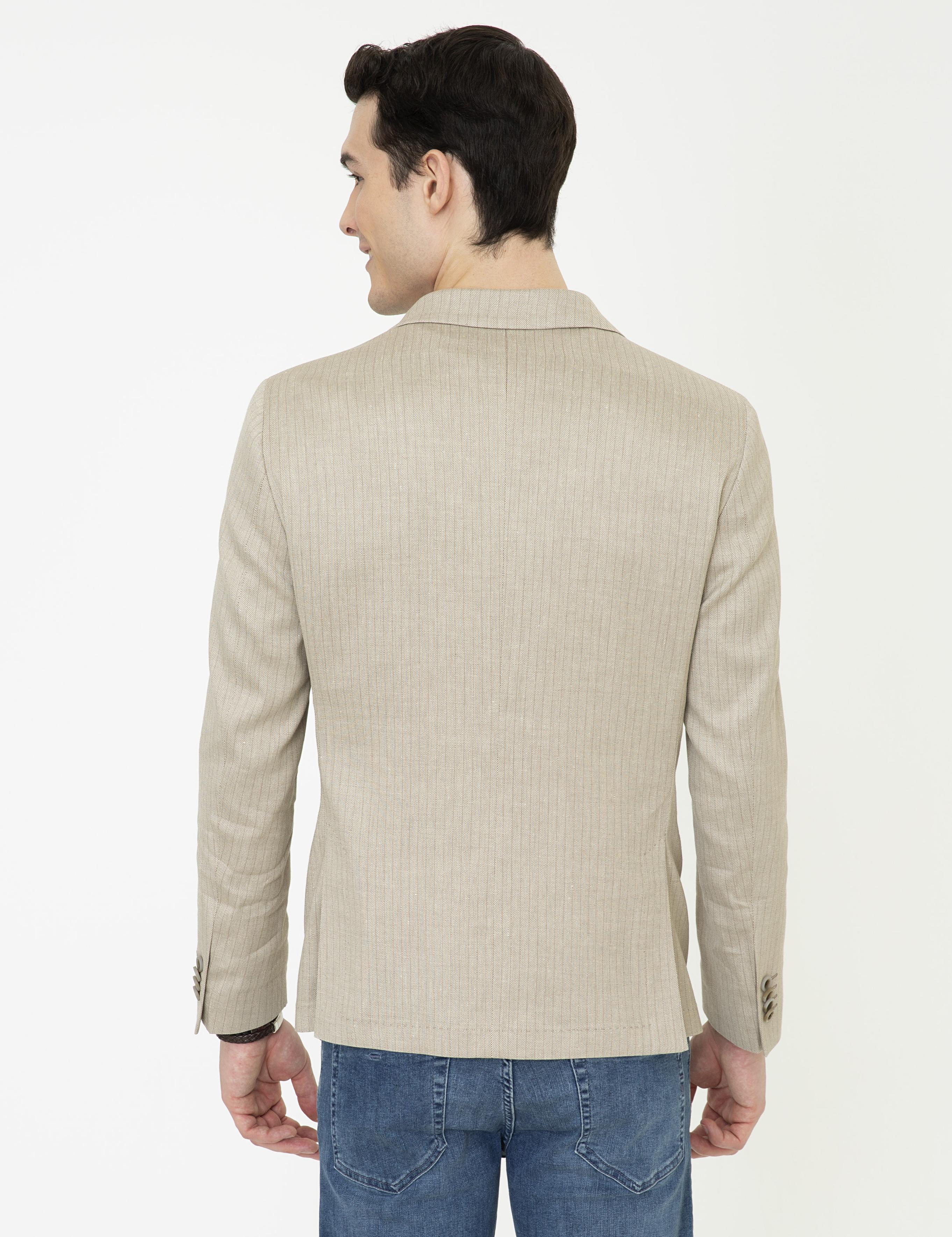 Açık Kahverengi Ex. Slim Fit Ceket