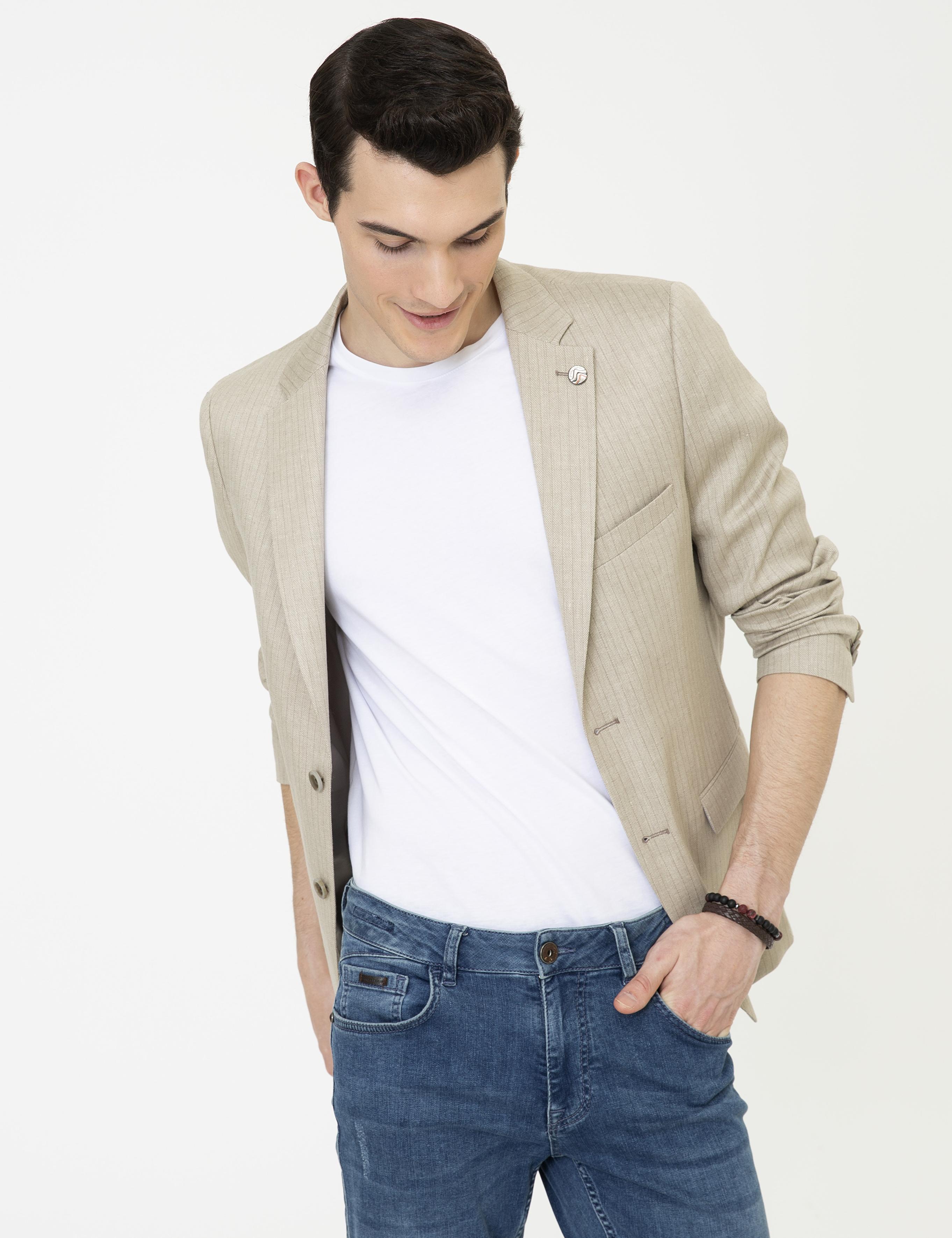 Açık Kahverengi Ex. Slim Fit Ceket
