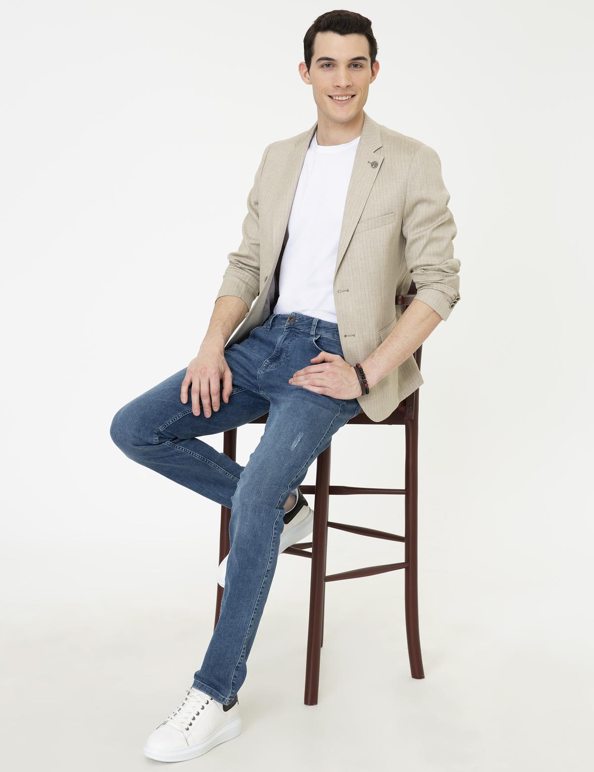 Açık Kahverengi Ex. Slim Fit Ceket - 50247598047