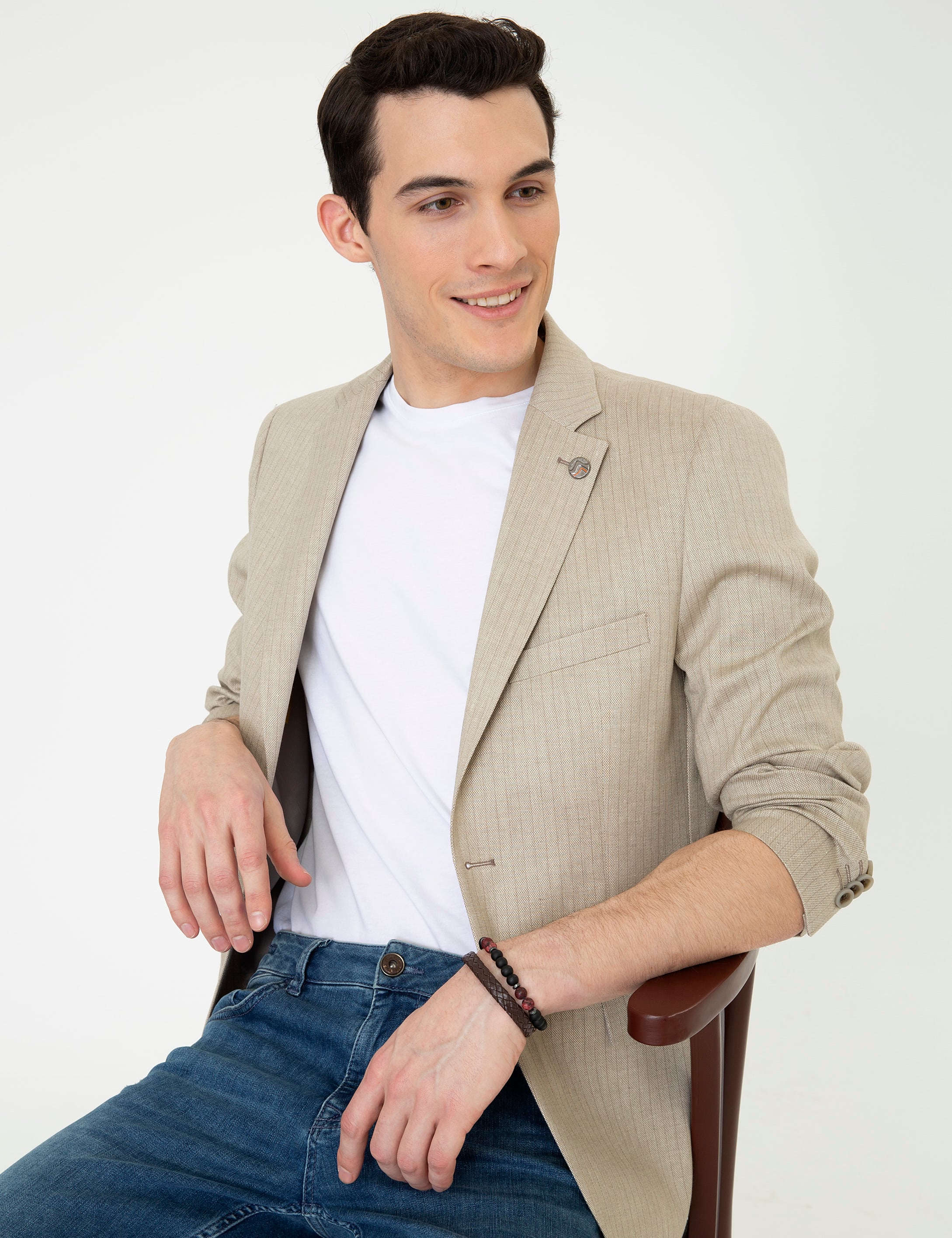 Açık Kahverengi Ex. Slim Fit Ceket