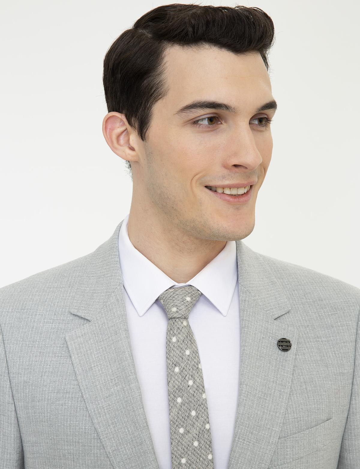 Gri Slim Fit Takım Elbise - 50248029011