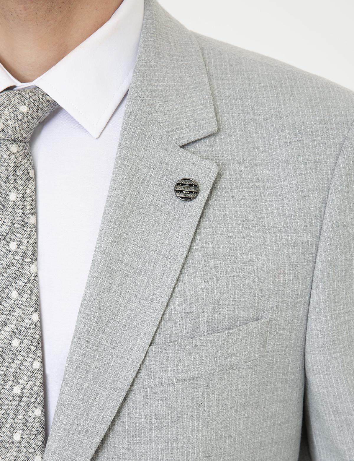 Gri Slim Fit Takım Elbise - 50248029011