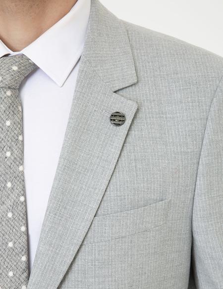 Gri Slim Fit Takım Elbise - 50248029011