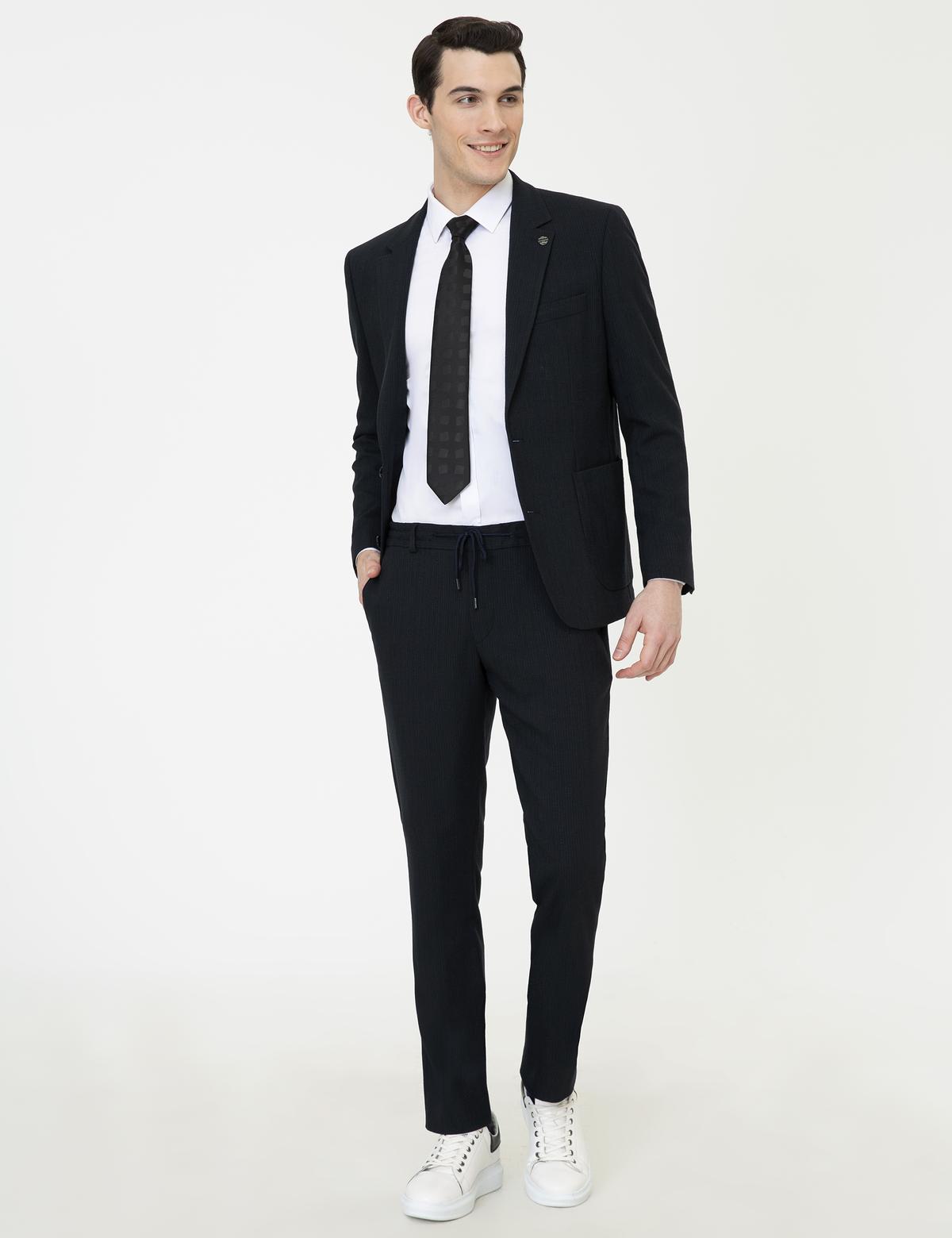 Lacivert Slim Fit Takım Elbise