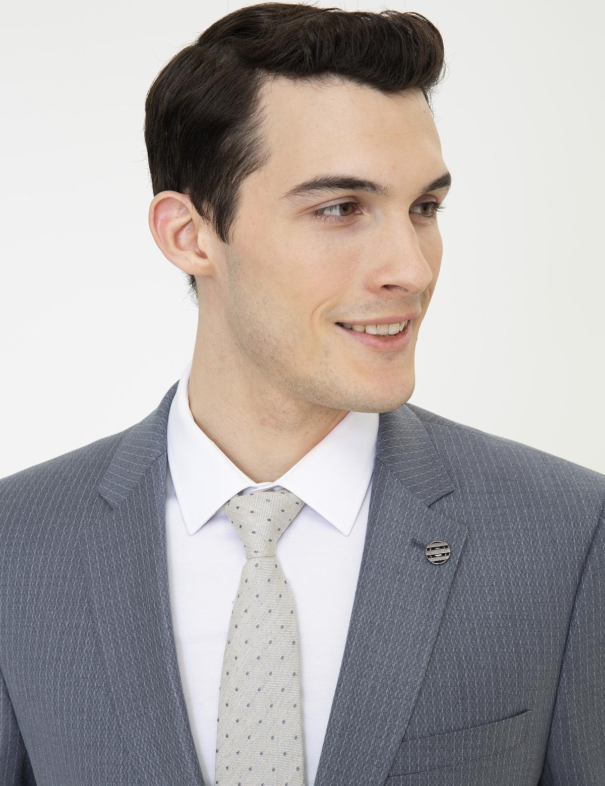 Gri Slim Fit Takım Elbise - 50251405005