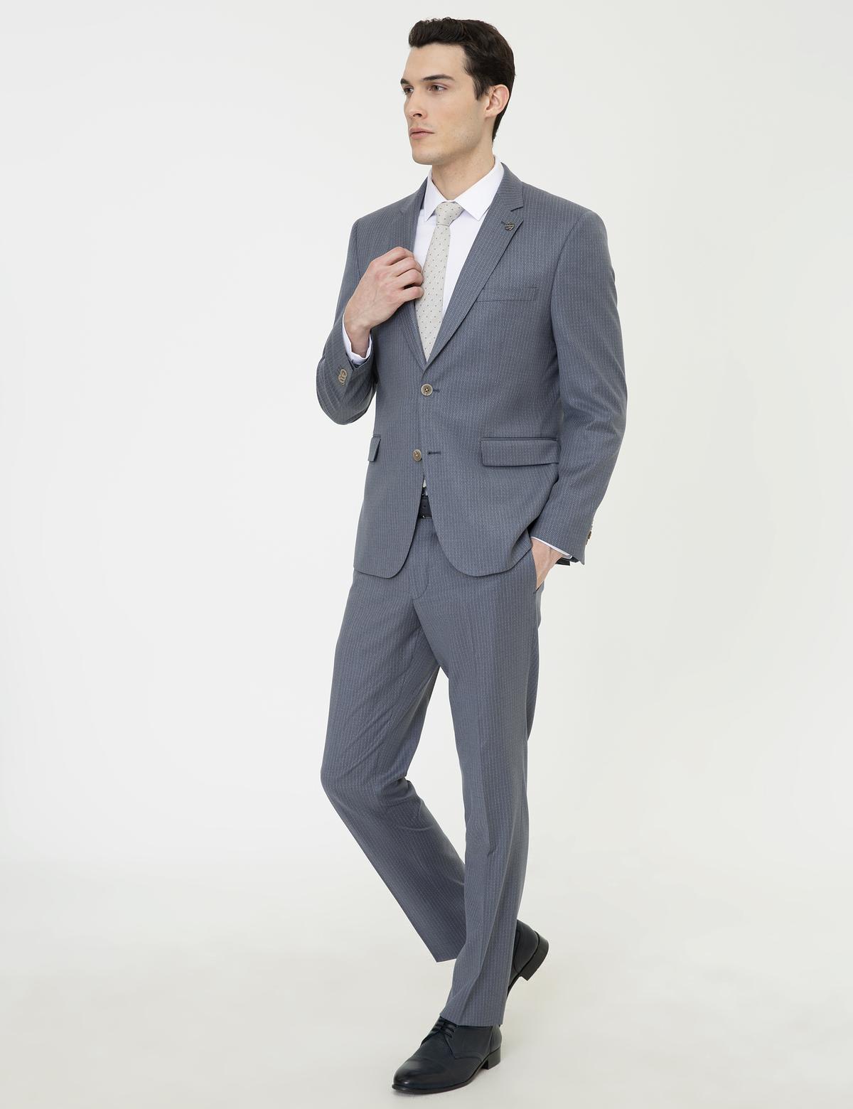 Gri Slim Fit Takım Elbise - 50251405005