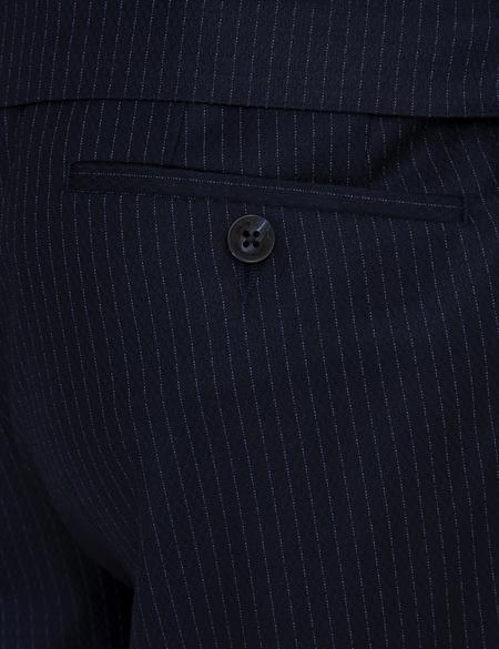 Lacivert Çizgili Slim Fit Takım Elbise - 50251405044