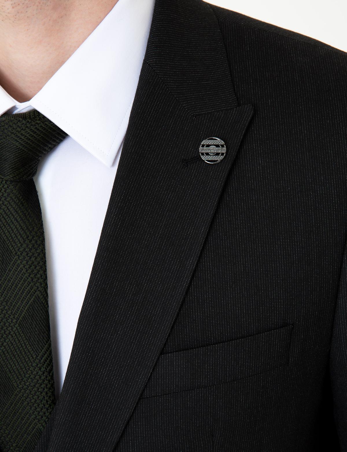 Siyah Ex. Slim Fit Yelekli Takım Elbise - 50251954008
