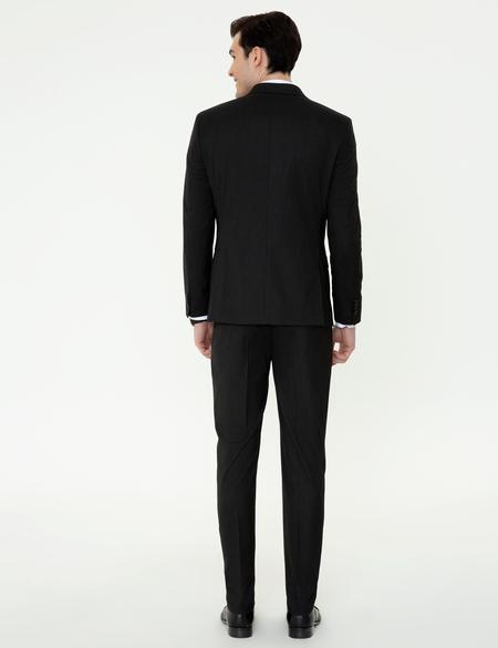 Siyah Ex. Slim Fit Yelekli Takım Elbise - 50251954008
