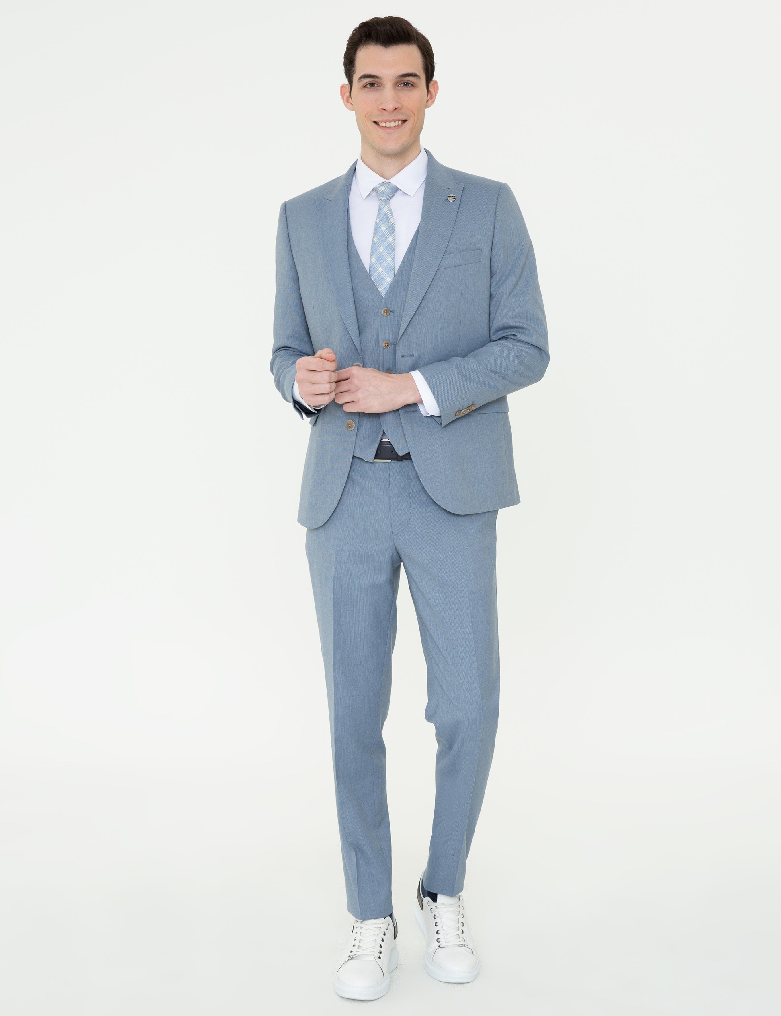 Açık Mavi Ex. Slim Fit Takım Elbise