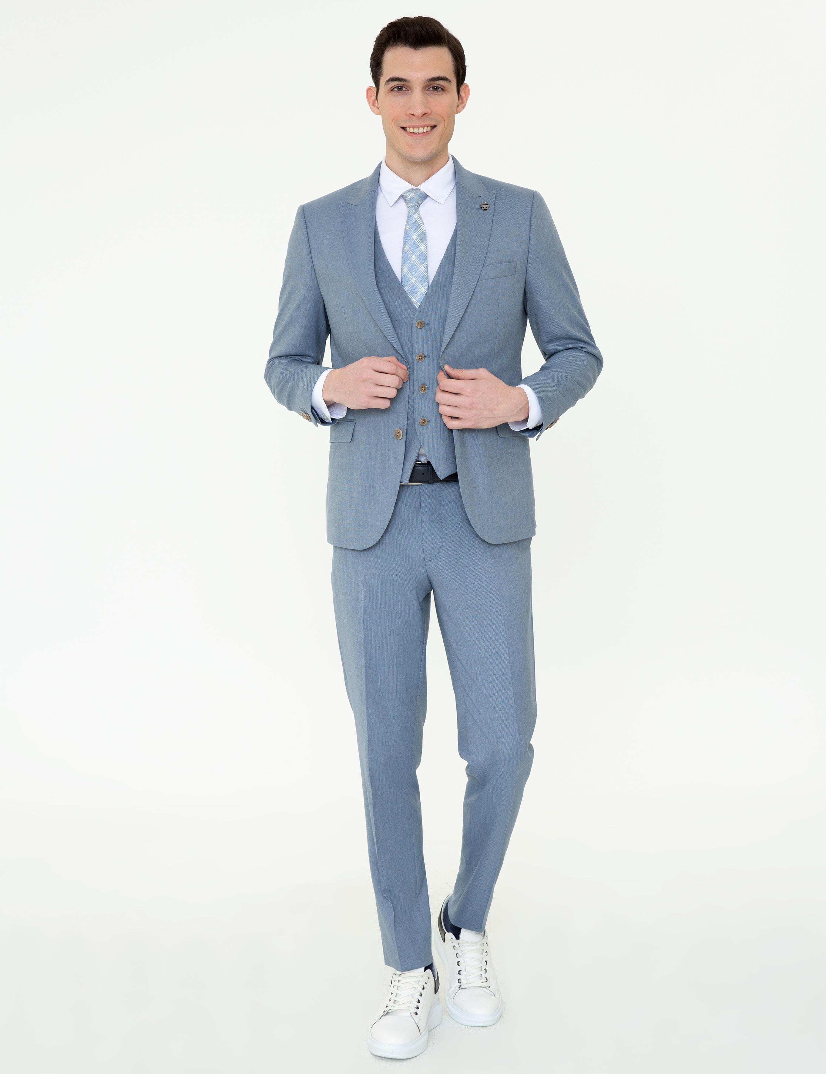 Açık Mavi Ex. Slim Fit Takım Elbise