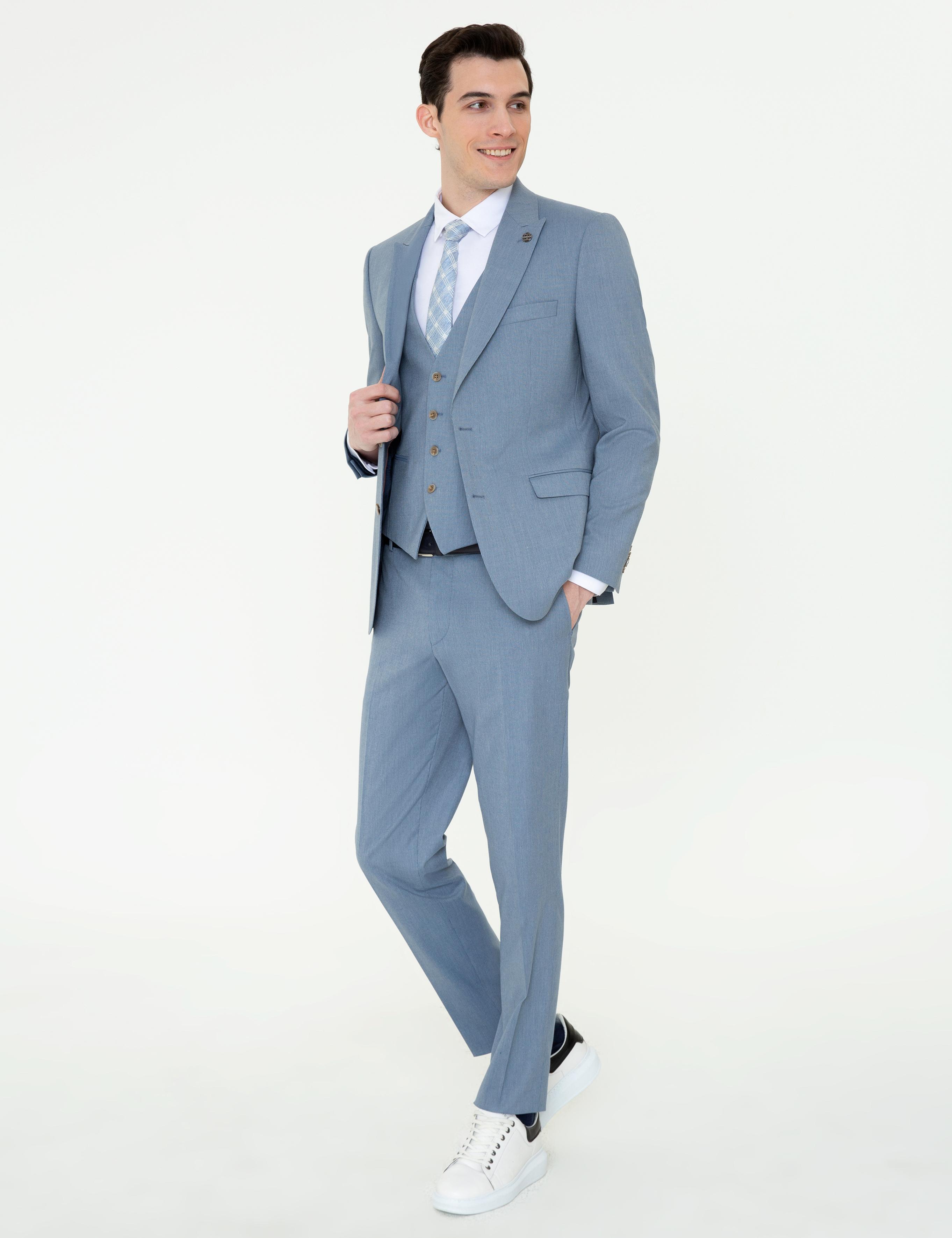 Açık Mavi Ex. Slim Fit Takım Elbise
