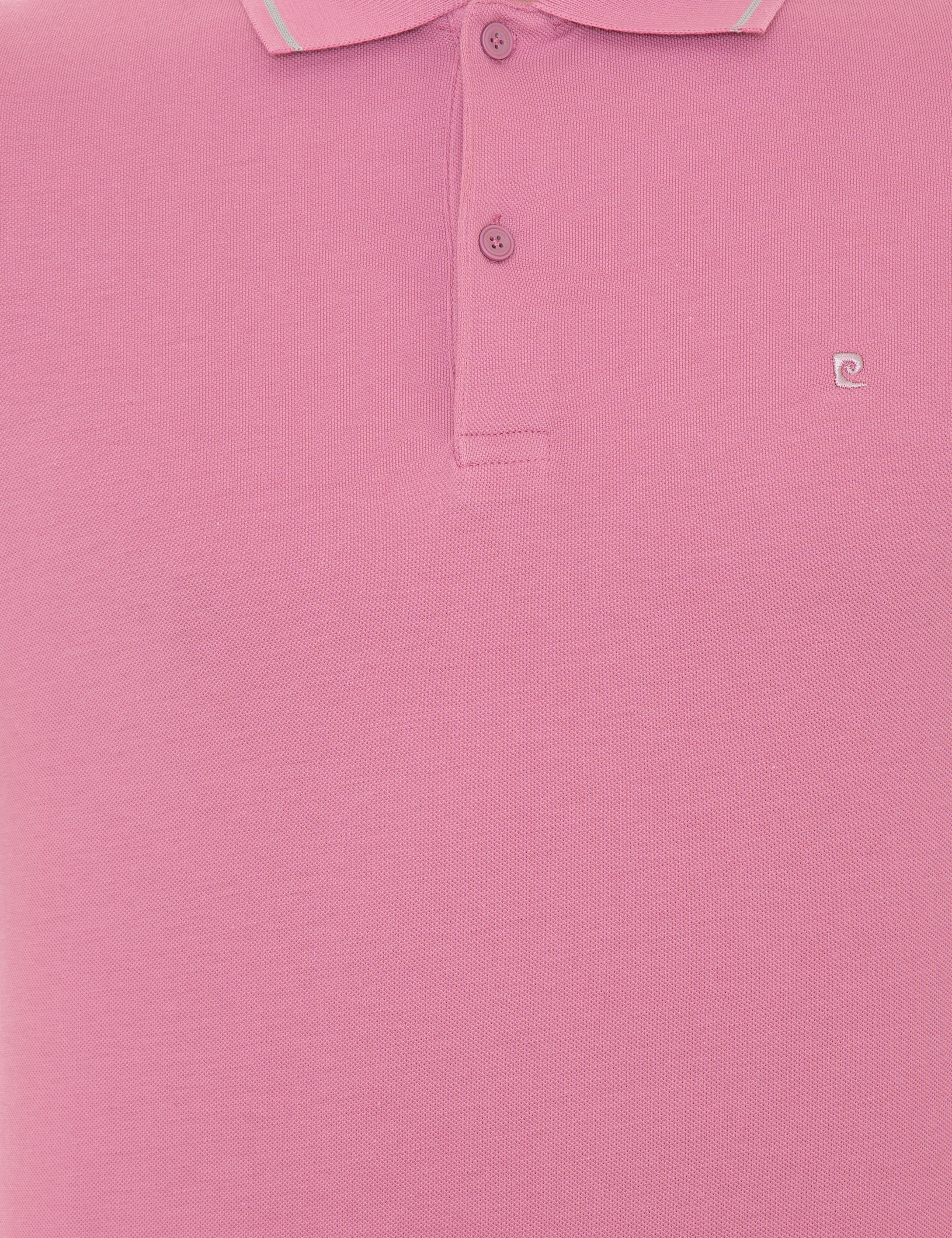 Gül Kurusu Slim Fit Polo Yaka Basic Tişört - Image 6