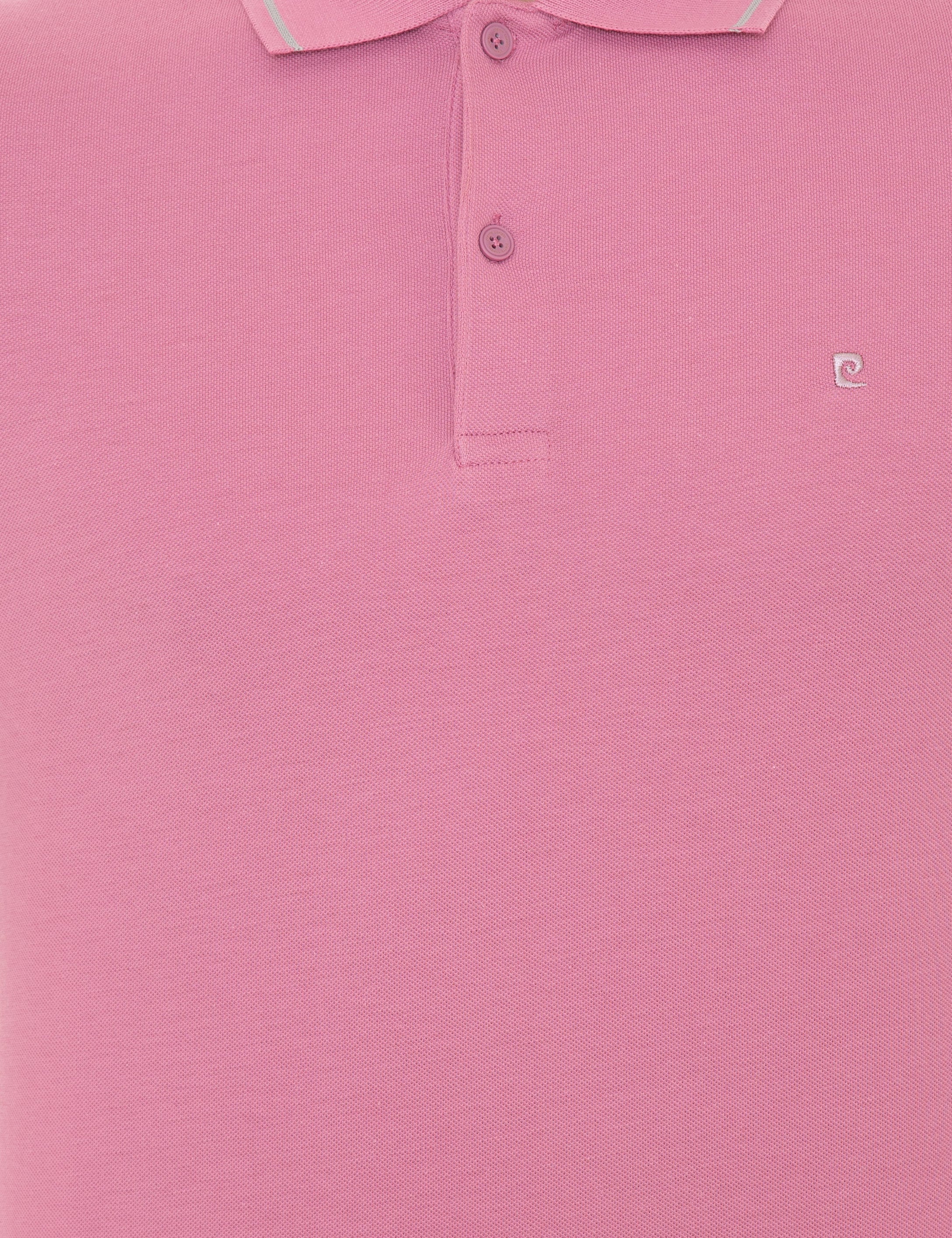 Gül Kurusu Slim Fit Polo Yaka Basic Tişört