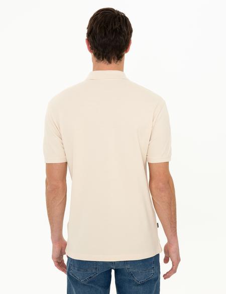 Bej Slim Fit Polo Yaka Basic Tişört - 50249878126