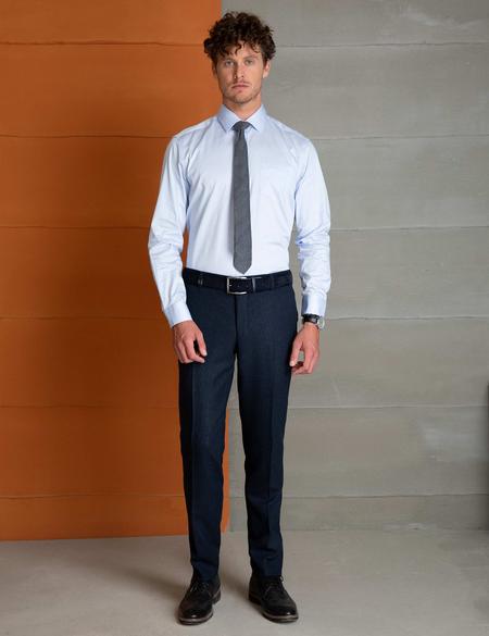 Açık Mavi Regular Fit Uzun Kollu Basic Gömlek - 50197137005