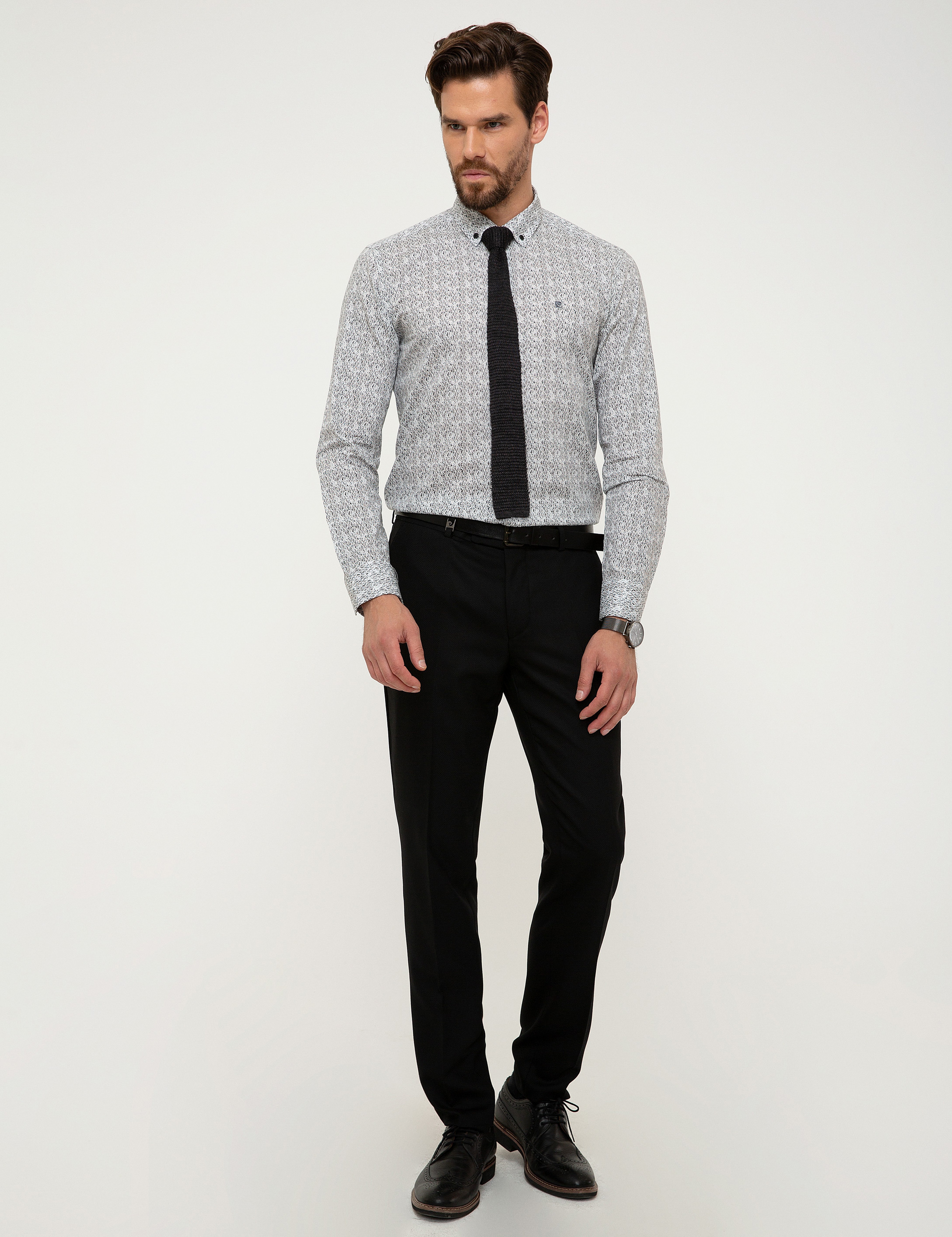 Gri Slim Fit Gömlek