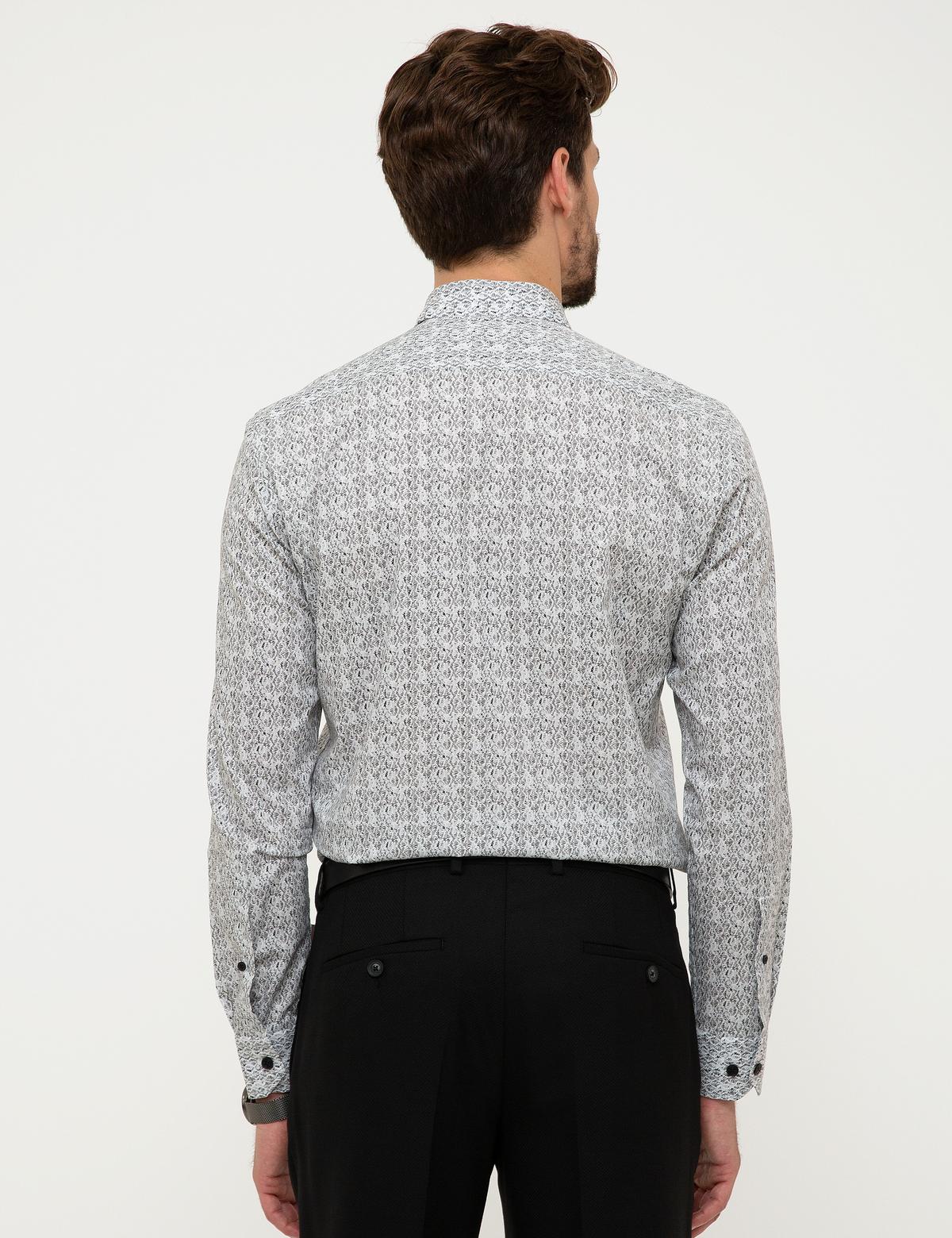 Gri Slim Fit Gömlek - 50209585014