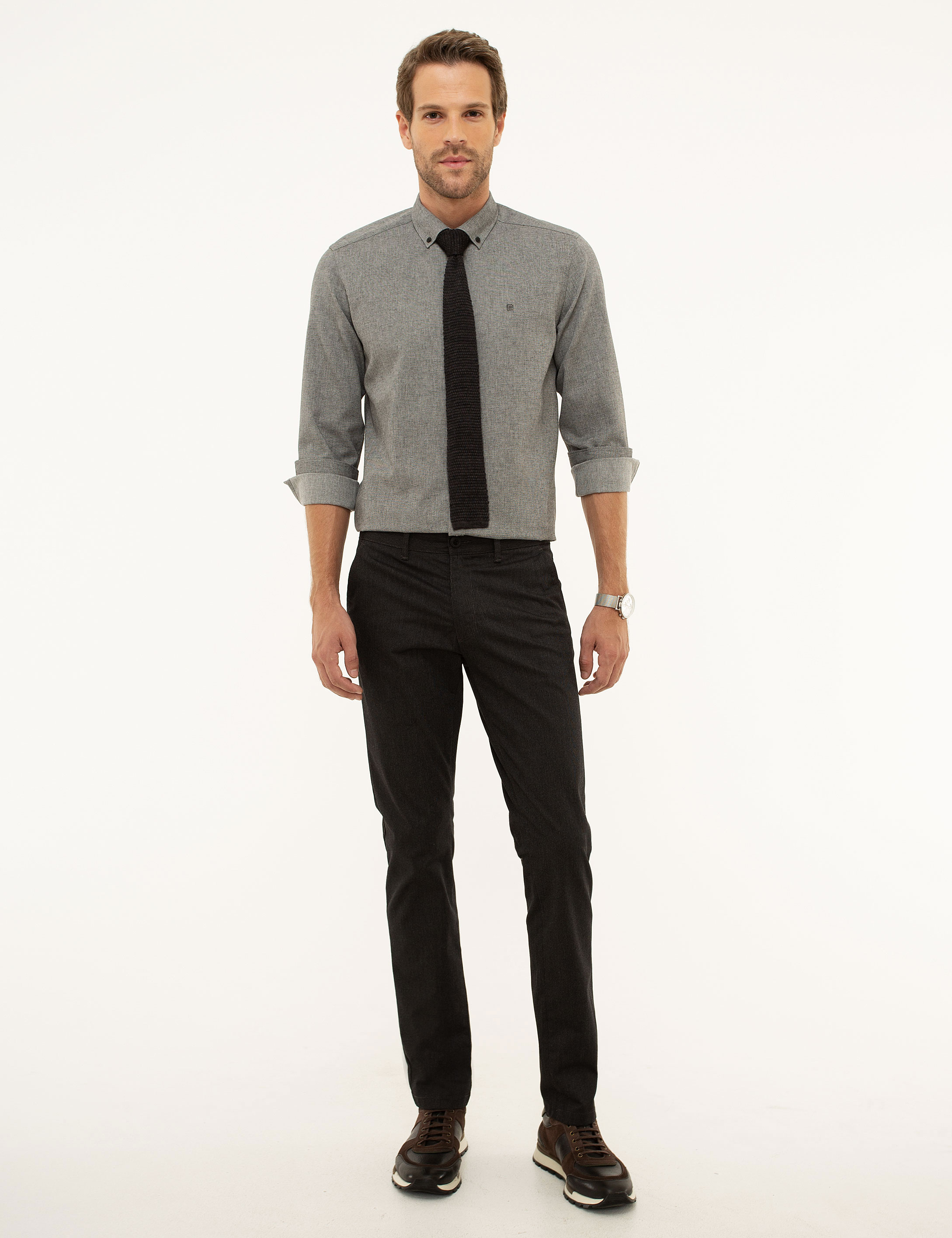 Gri Slim Fit Gömlek