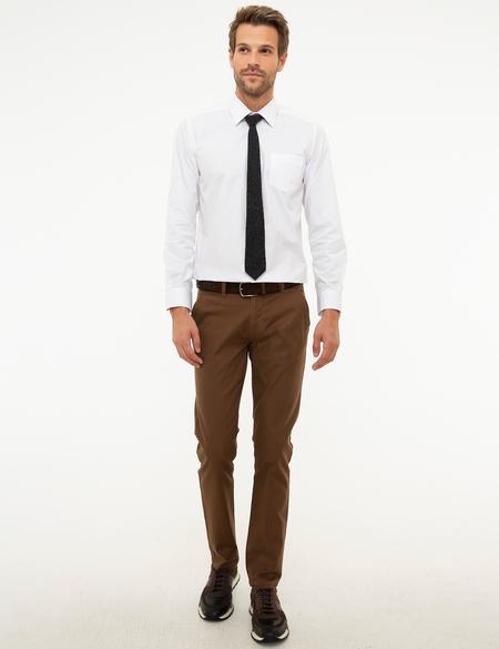 Beyaz Regular Fit Uzun Kollu Klasik Gömlek - 50207625019