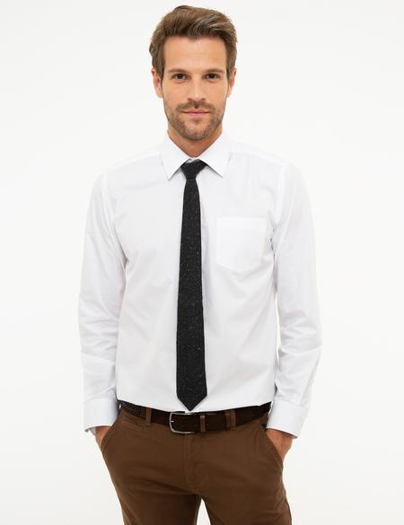 Beyaz Regular Fit Uzun Kollu Klasik Gömlek - 50207625019