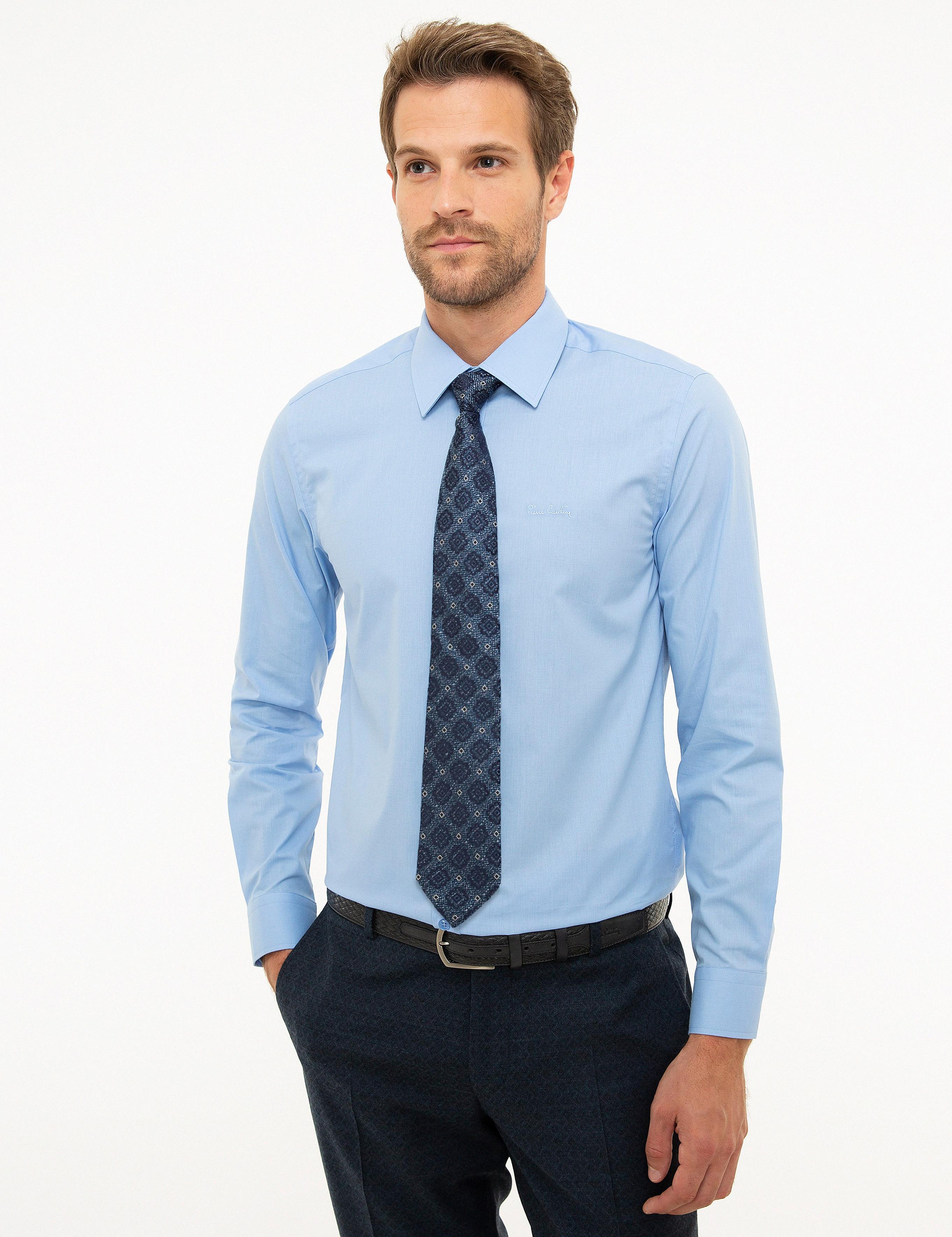 Mavi Slim Fit Uzun Kollu Klasik Gömlek