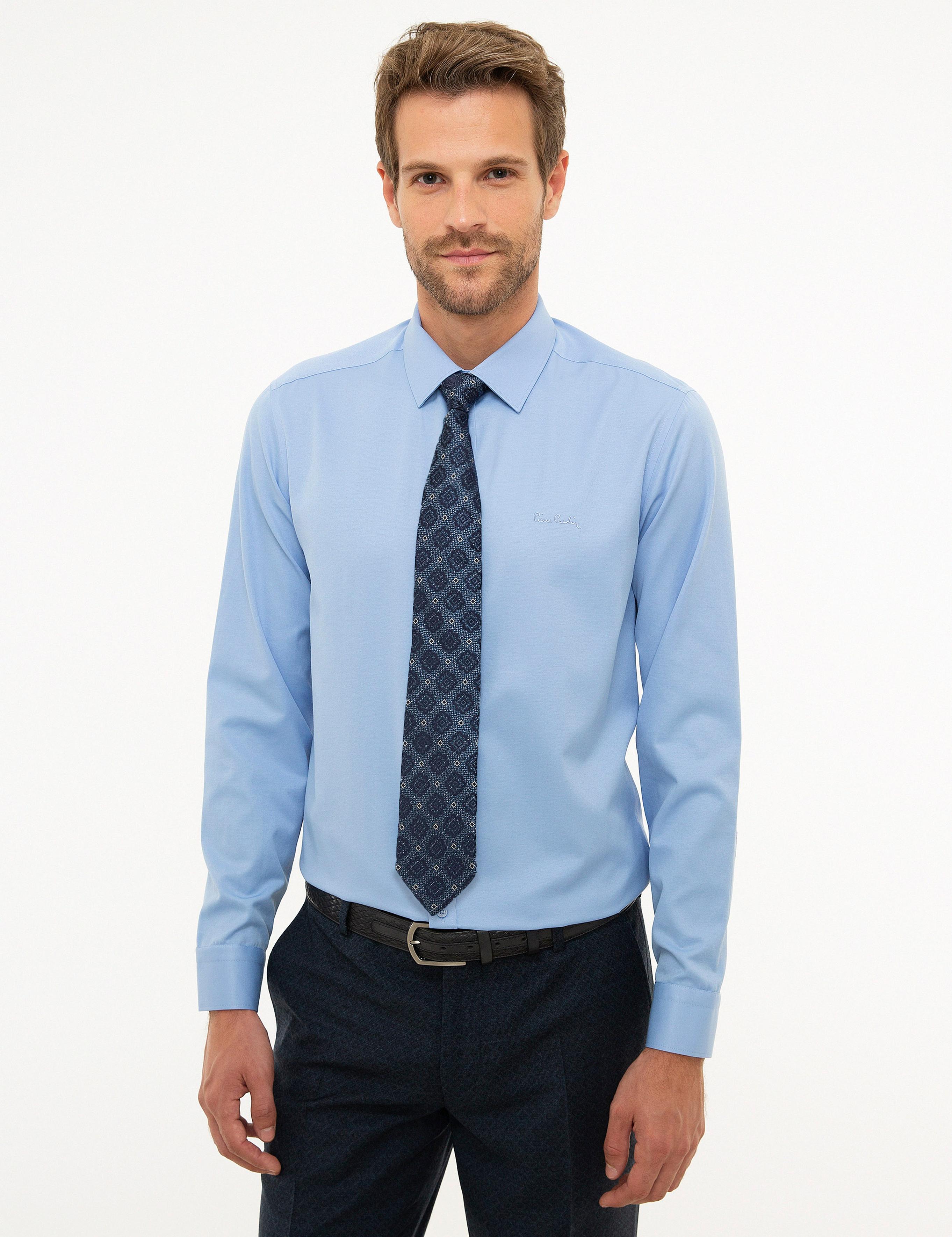 Mavi Slim Fit Uzun Kollu Klasik Gömlek